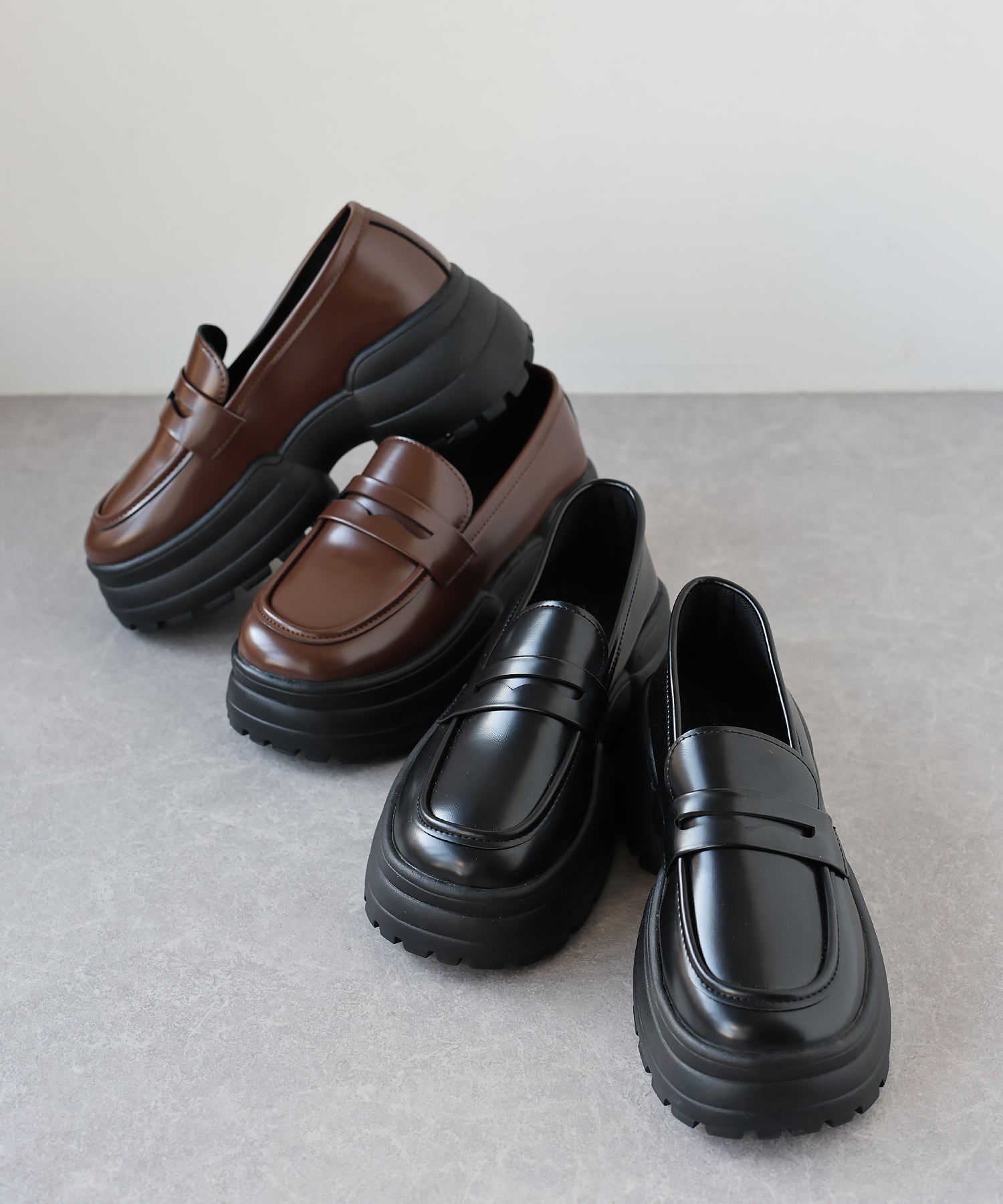 BLUEEAST Thick Sole Loafers