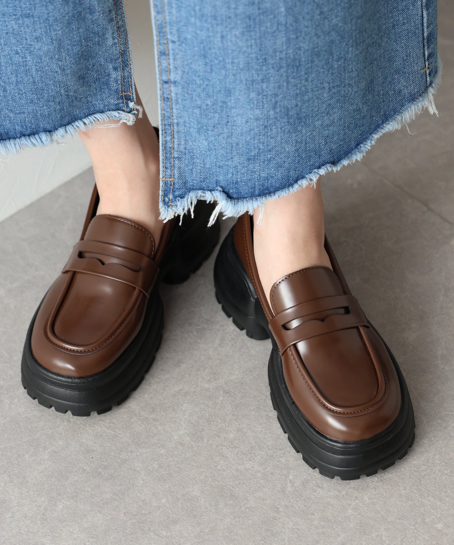 BLUEEAST Thick Sole Loafers