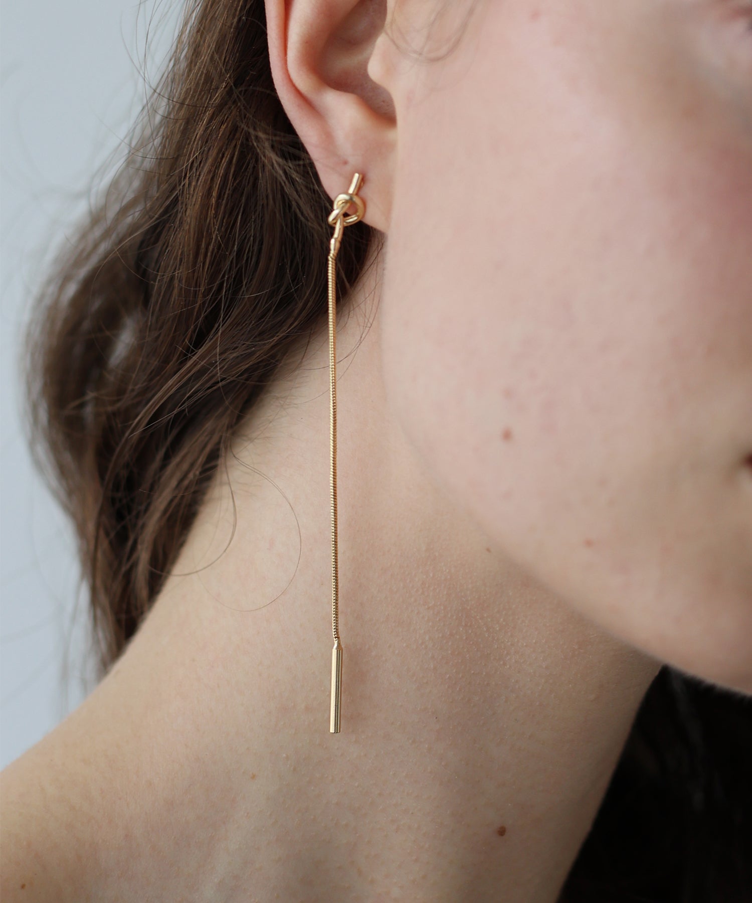 BLUEEAST Knot × Snake Chain Earrings