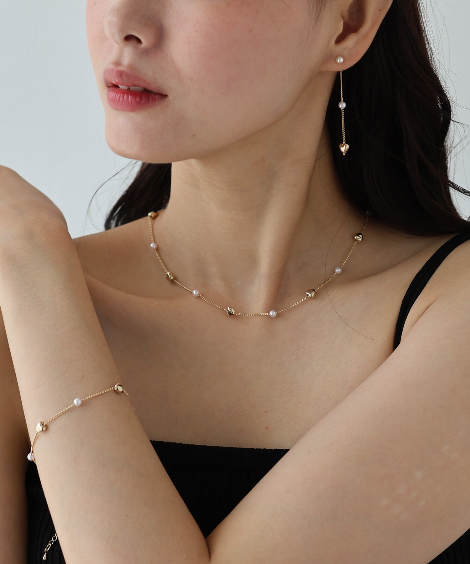 ブルーイースト BLUEEAST ハートパールステーションピアス