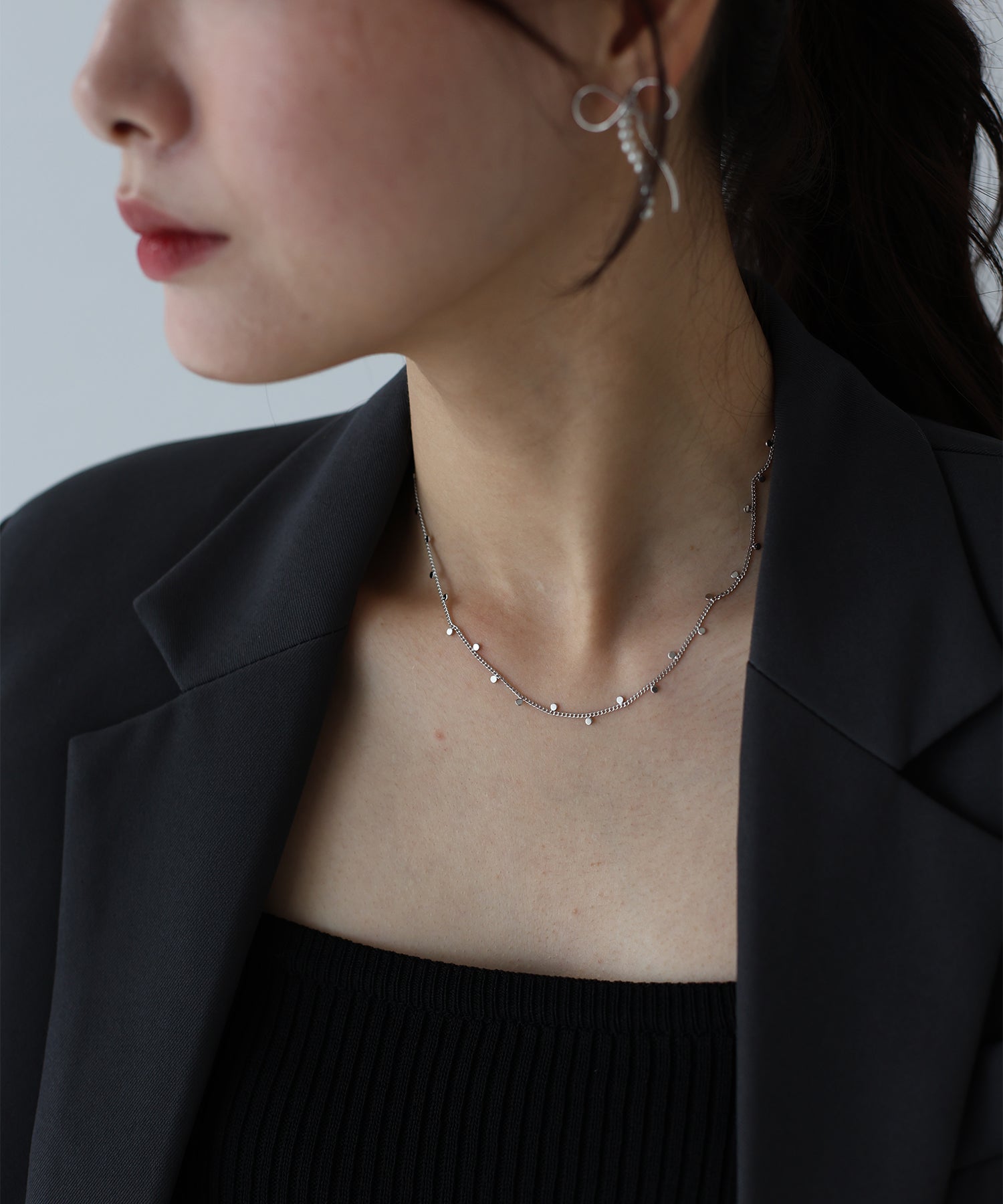 BLUEEAST Plate Dot Necklace / Nickel Free