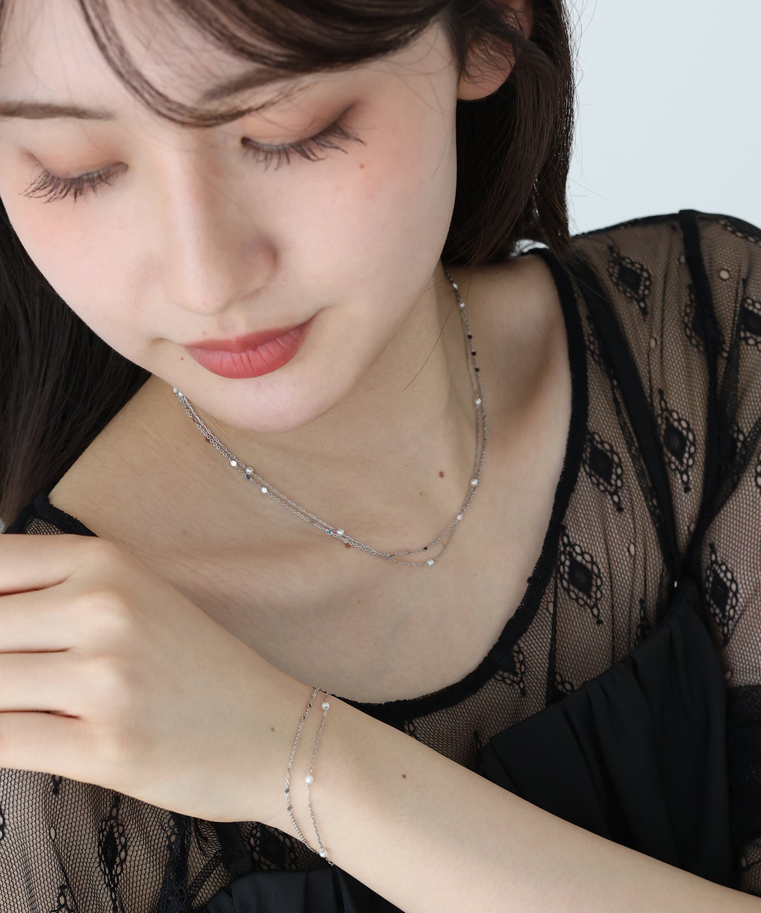 ブルーイースト BLUEEAST 2連ステーションネックレス / ニッケルフリー （ゴールド） ゴールド