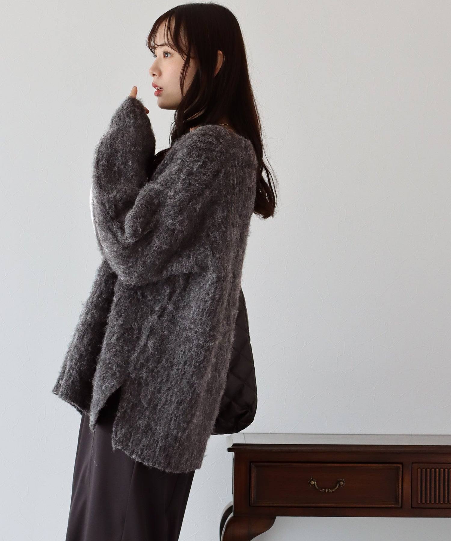 ブルーイースト BLUEEAST ウールシャギーVネックニット （オフホワイト(0a)） オフホワイト(0a)