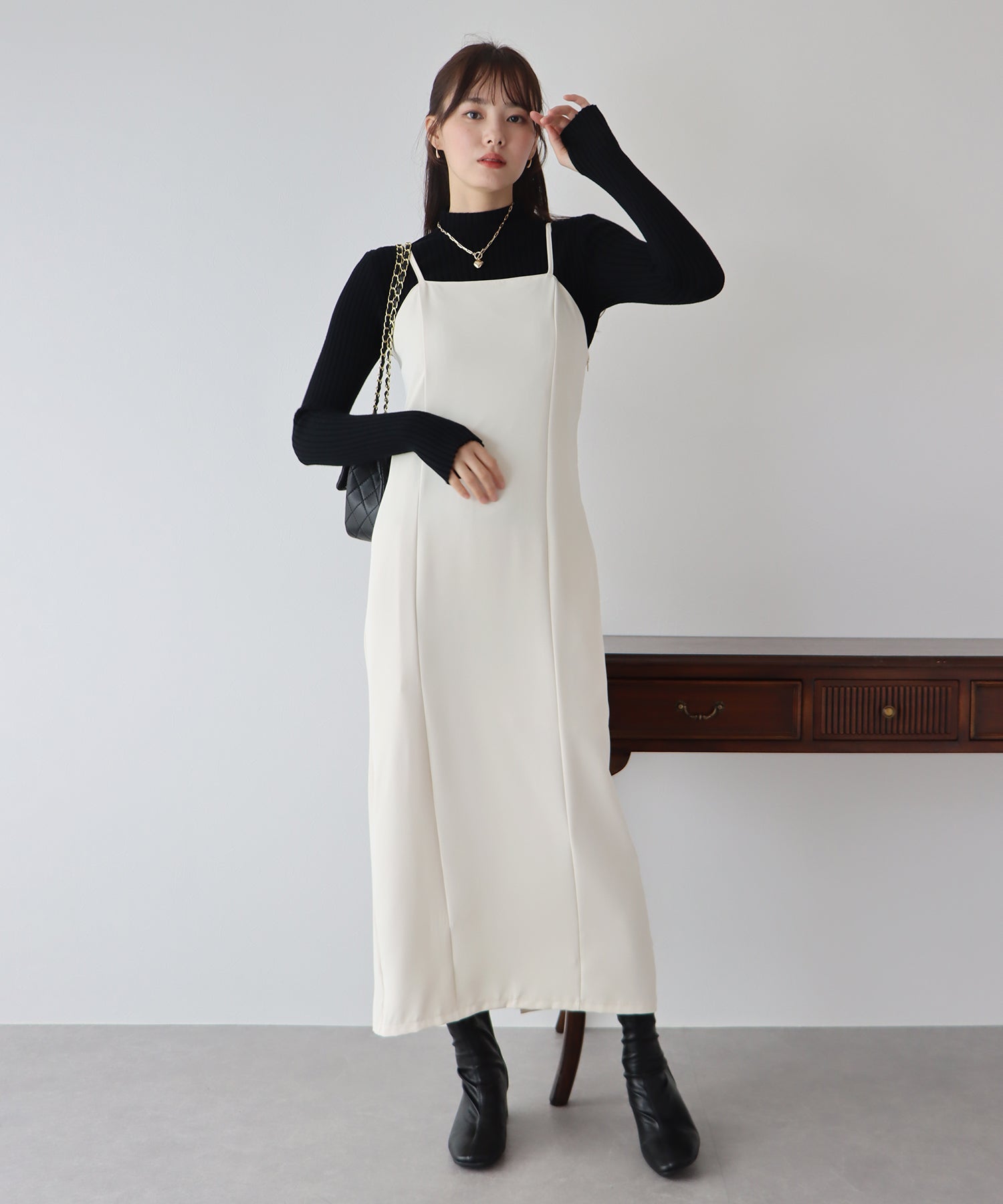 BLUEEAST I-Line Halter Camisole Dress