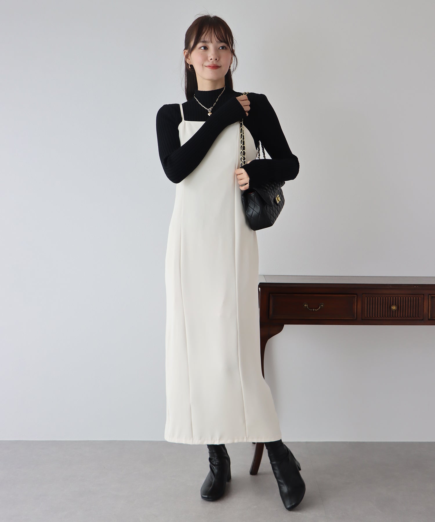 BLUEEAST I-Line Halter Camisole Dress