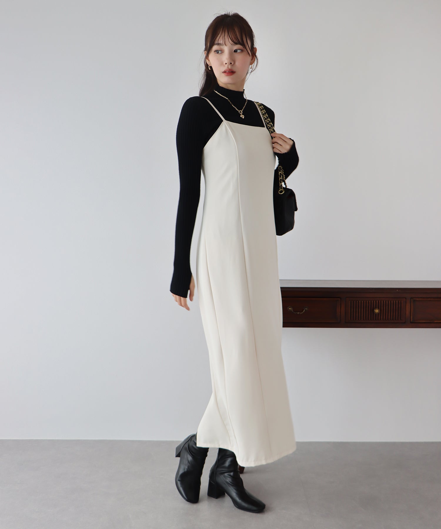 BLUEEAST I-Line Halter Camisole Dress