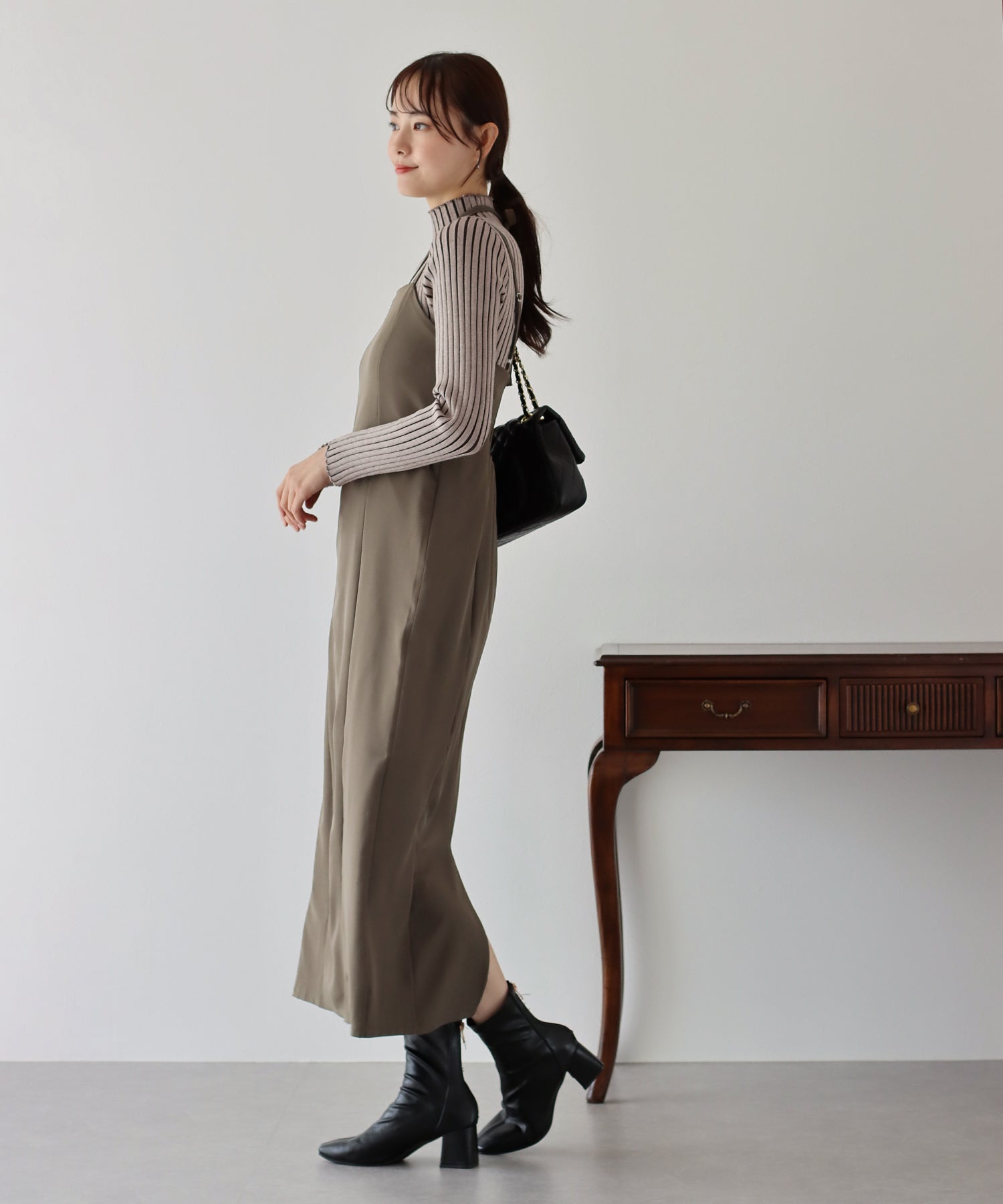 BLUEEAST I-Line Halter Camisole Dress