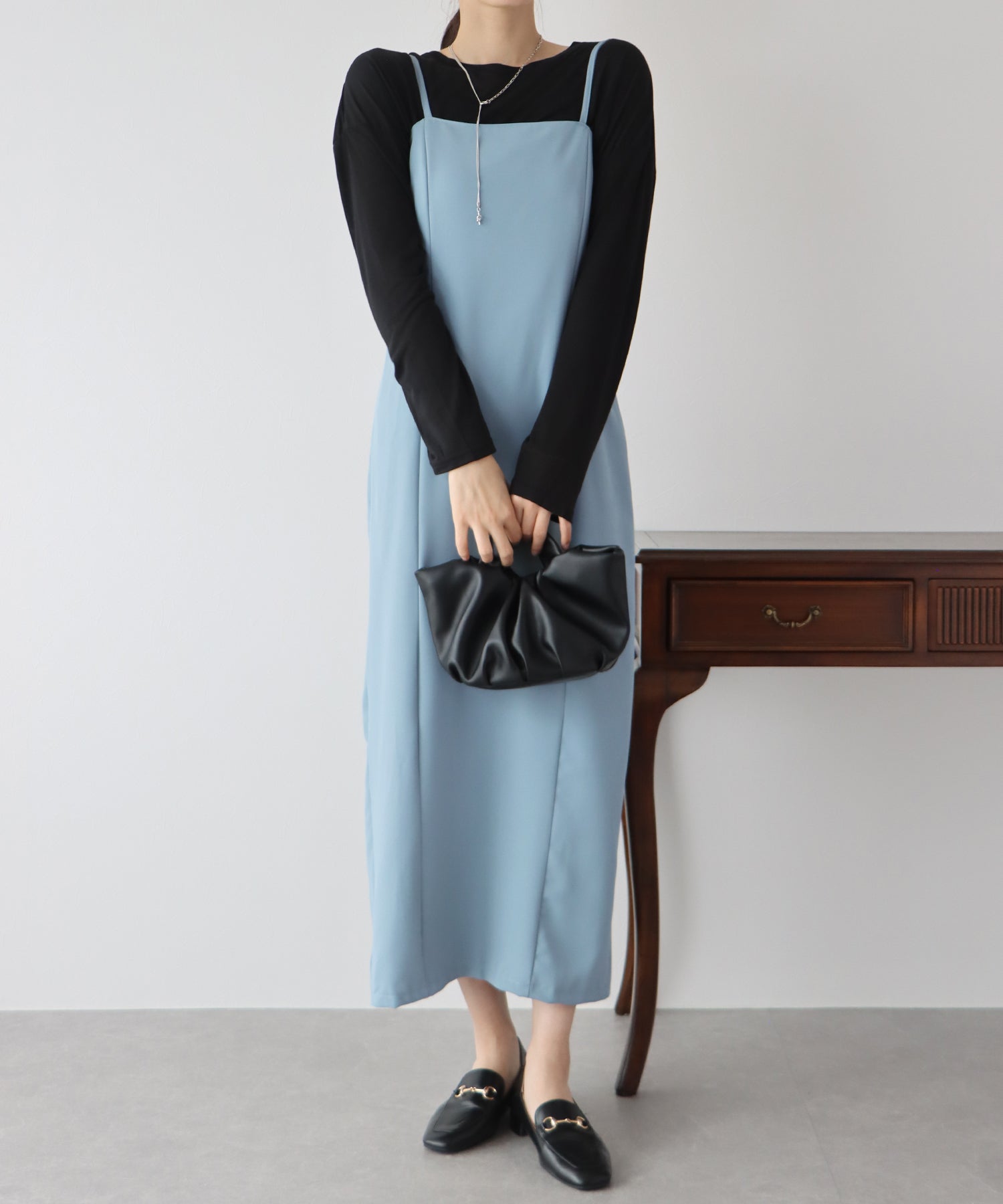 BLUEEAST I-Line Halter Camisole Dress