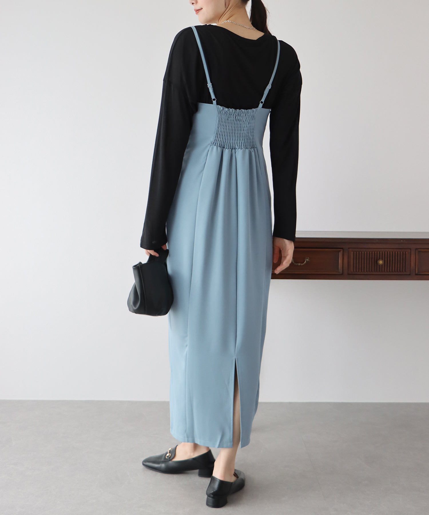 BLUEEAST I-Line Halter Camisole Dress