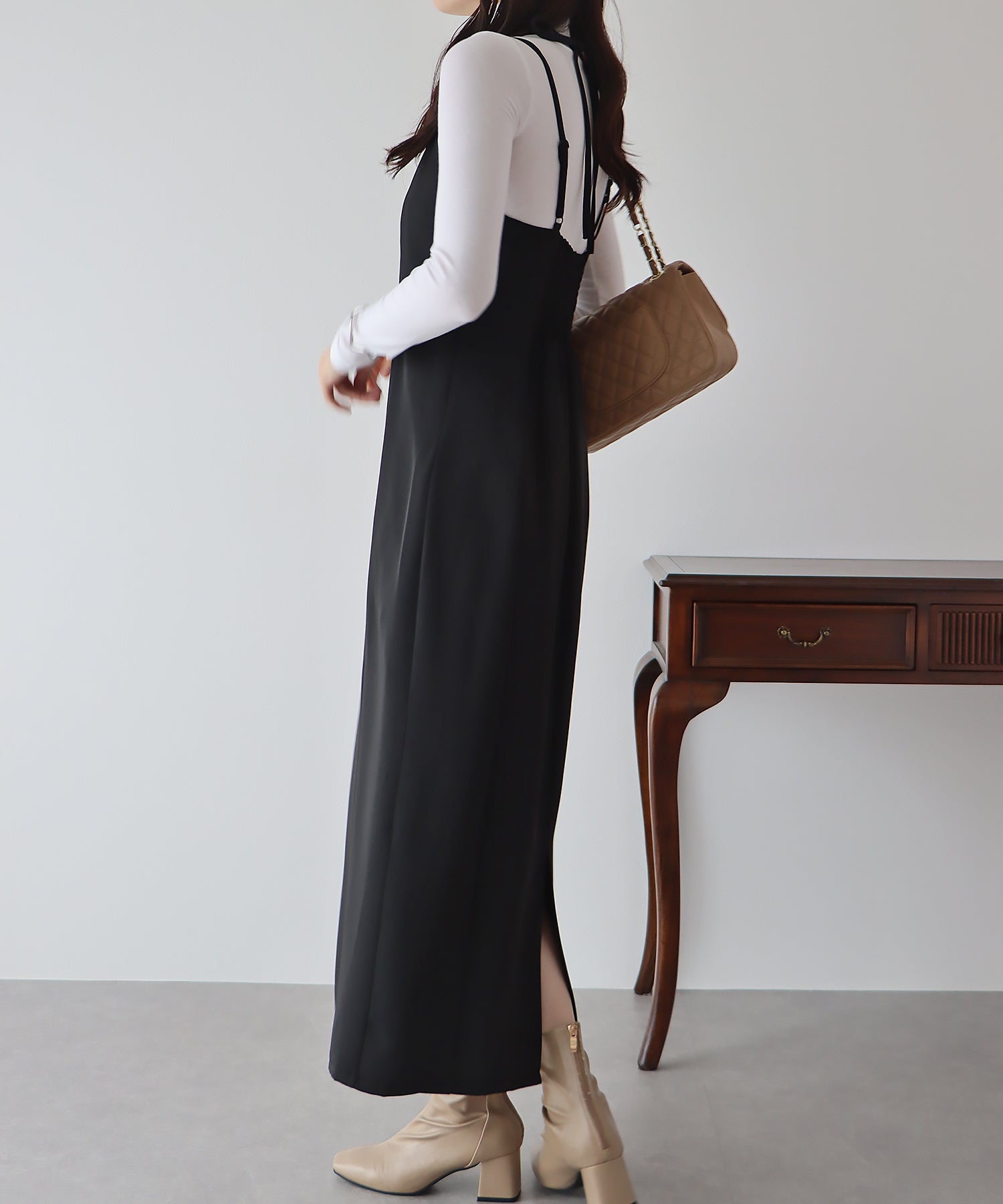 BLUEEAST I-Line Halter Camisole Dress