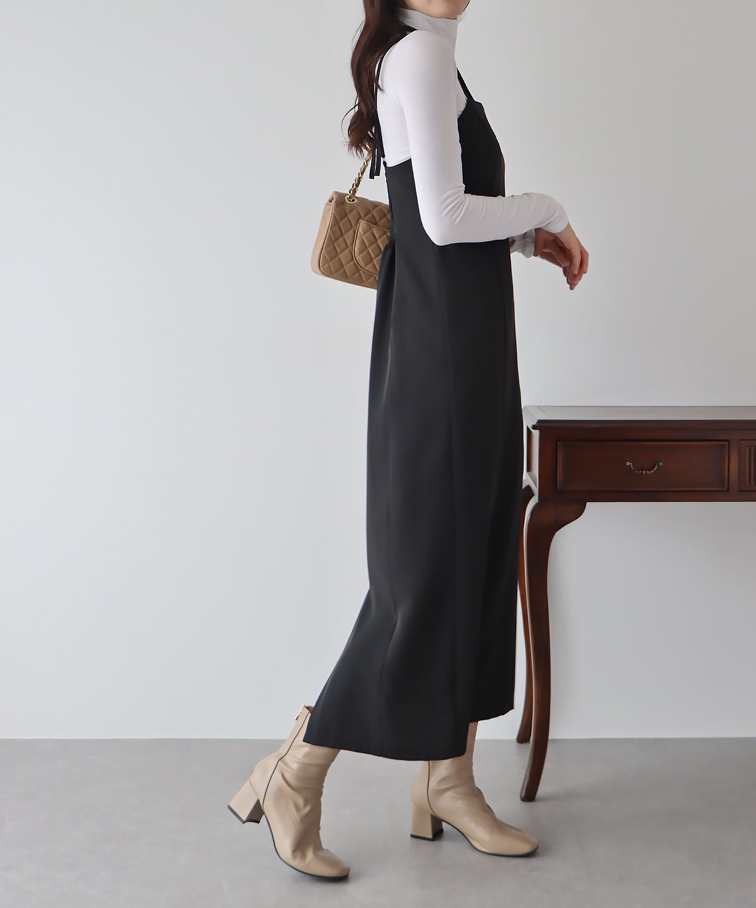 BLUEEAST I-Line Halter Camisole Dress