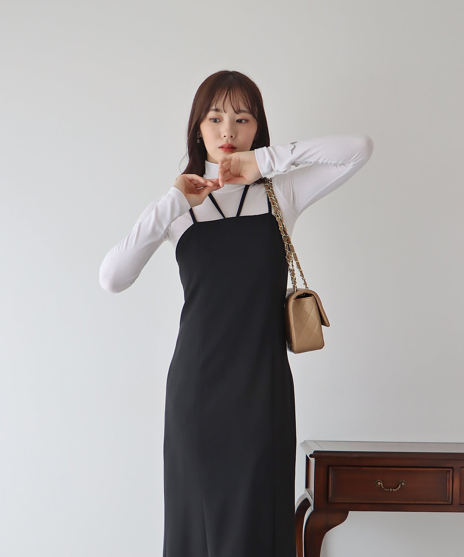 BLUEEAST I-Line Halter Camisole Dress