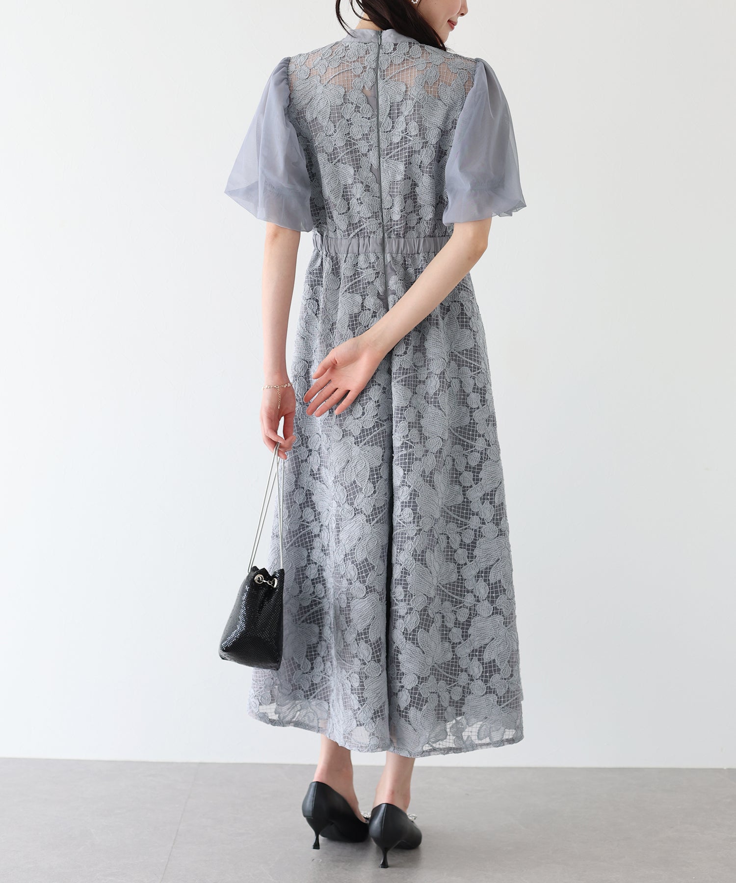 Blue East BLUEEAST Embroidered Lace Party Dress