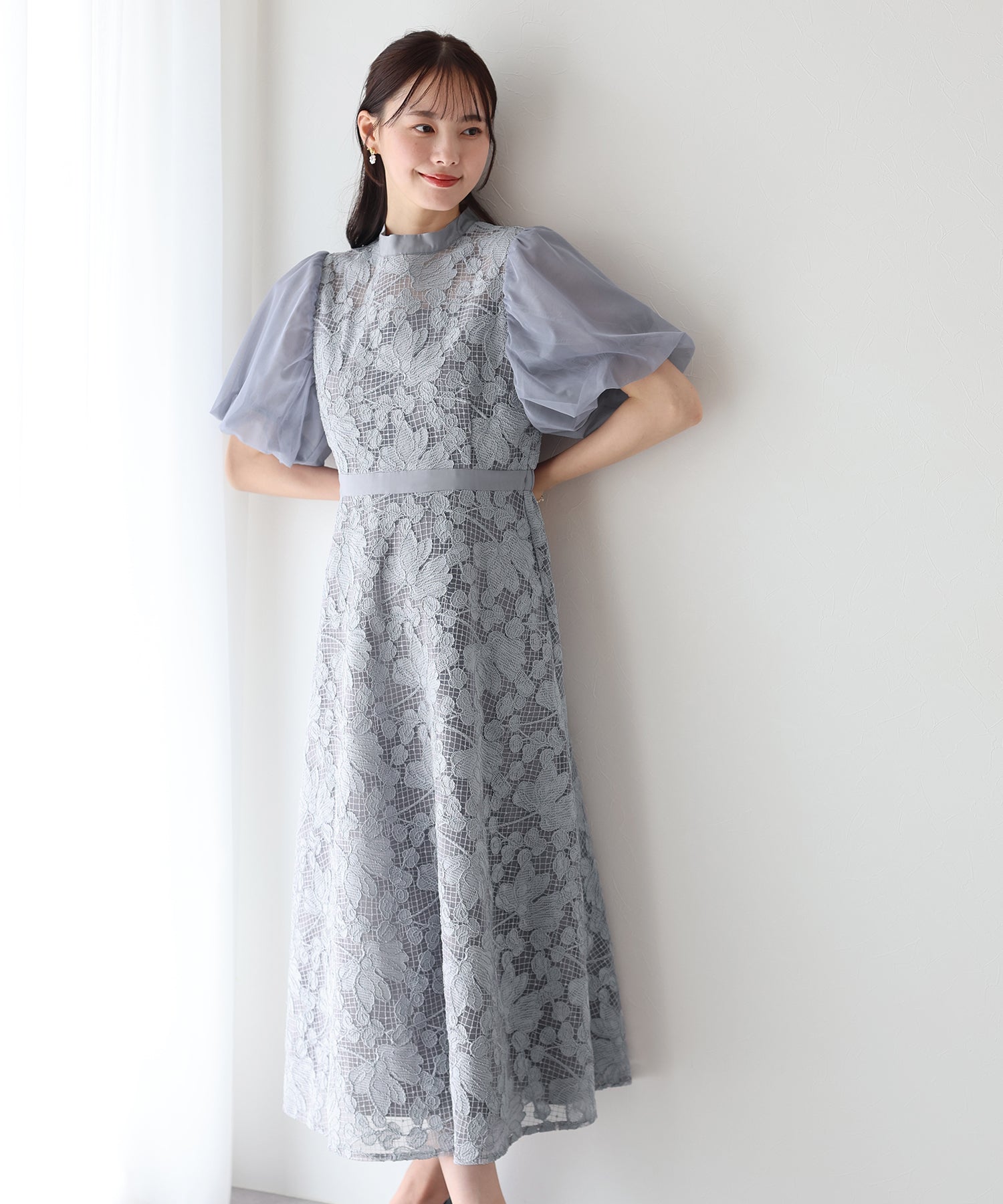 Blue East BLUEEAST Embroidered Lace Party Dress