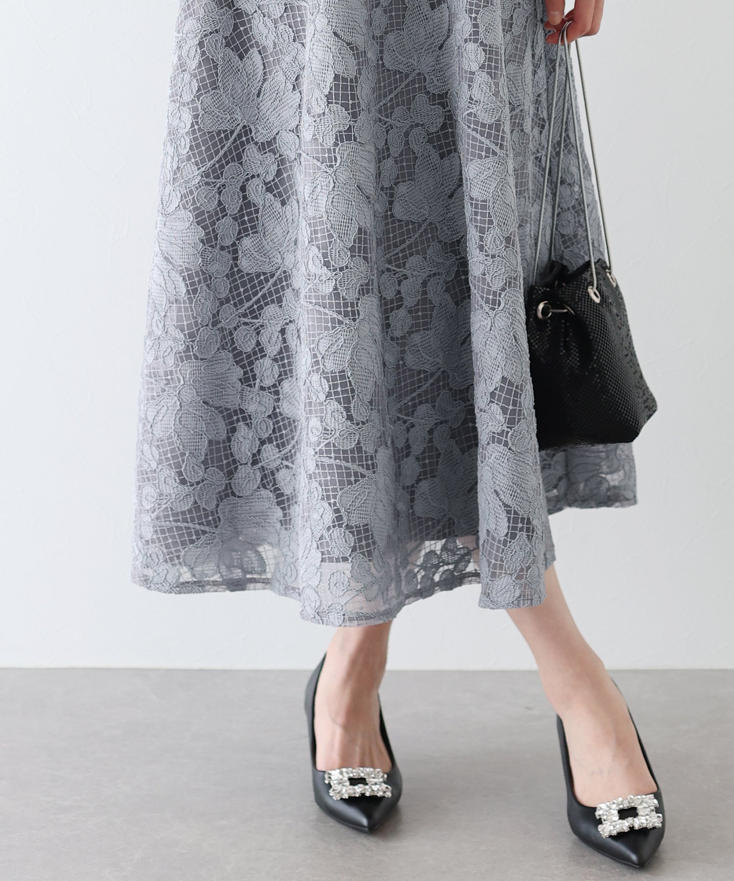 Blue East BLUEEAST Embroidered Lace Party Dress