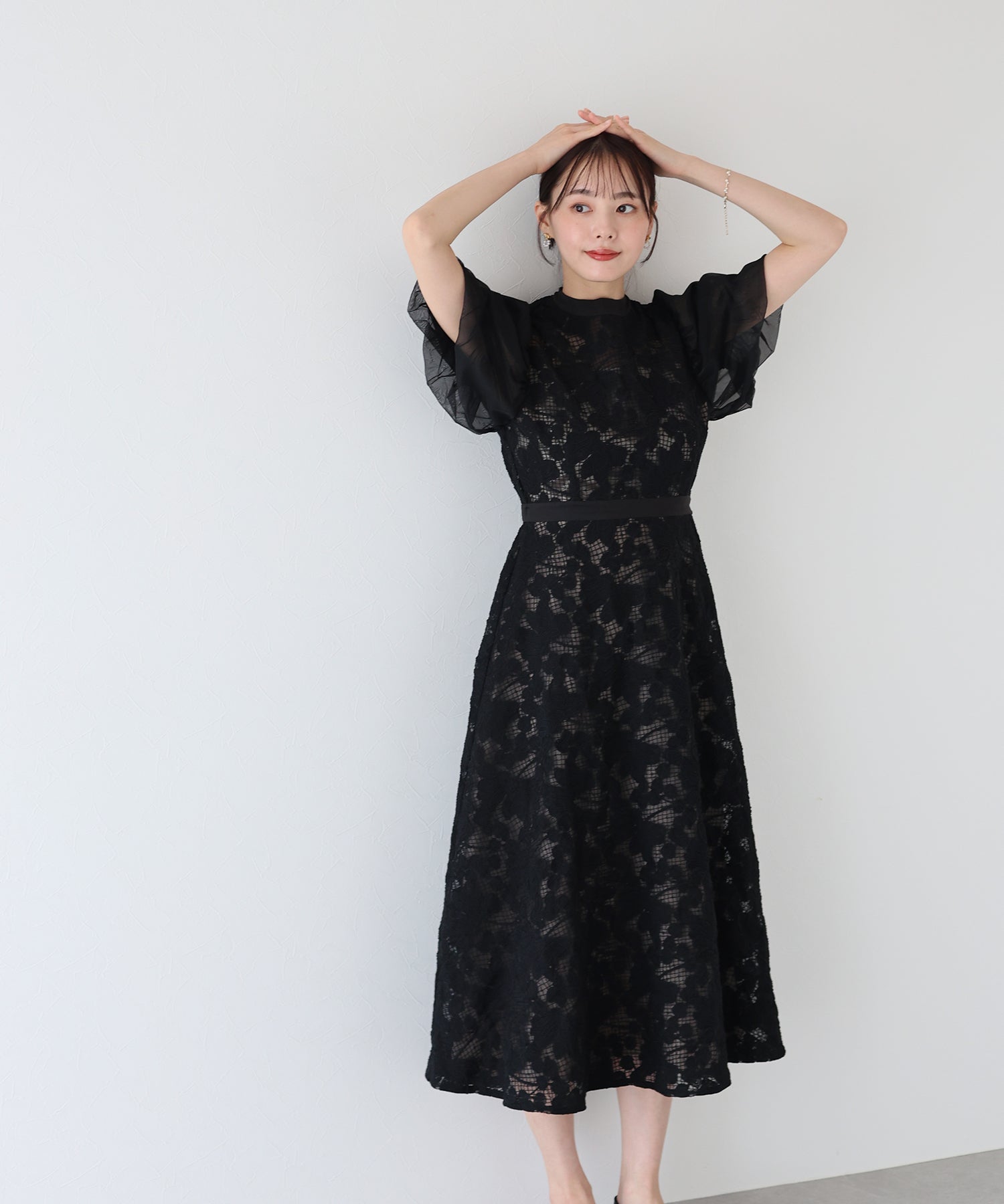 Blue East BLUEEAST Embroidered Lace Party Dress