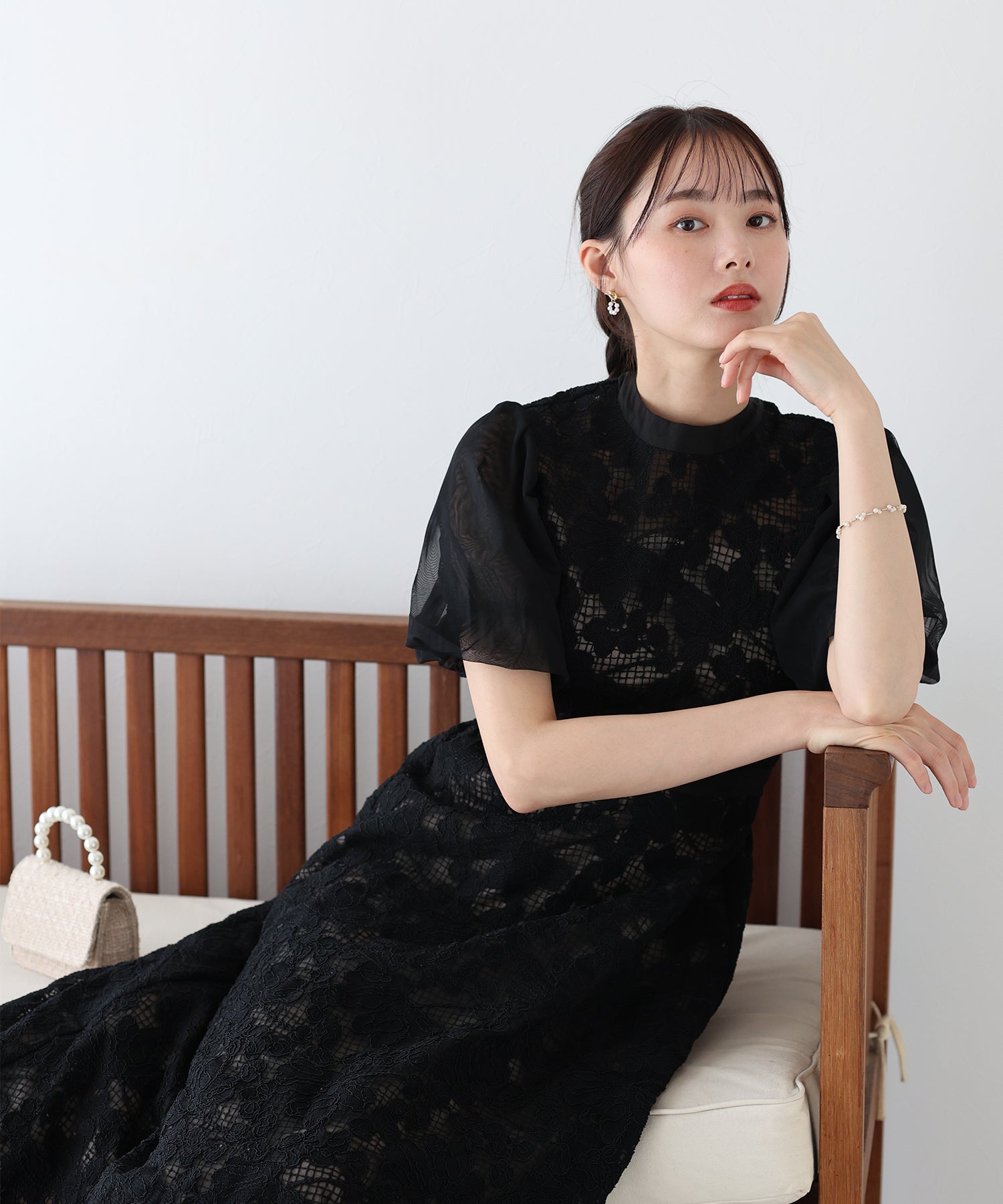 Blue East BLUEEAST Embroidered Lace Party Dress
