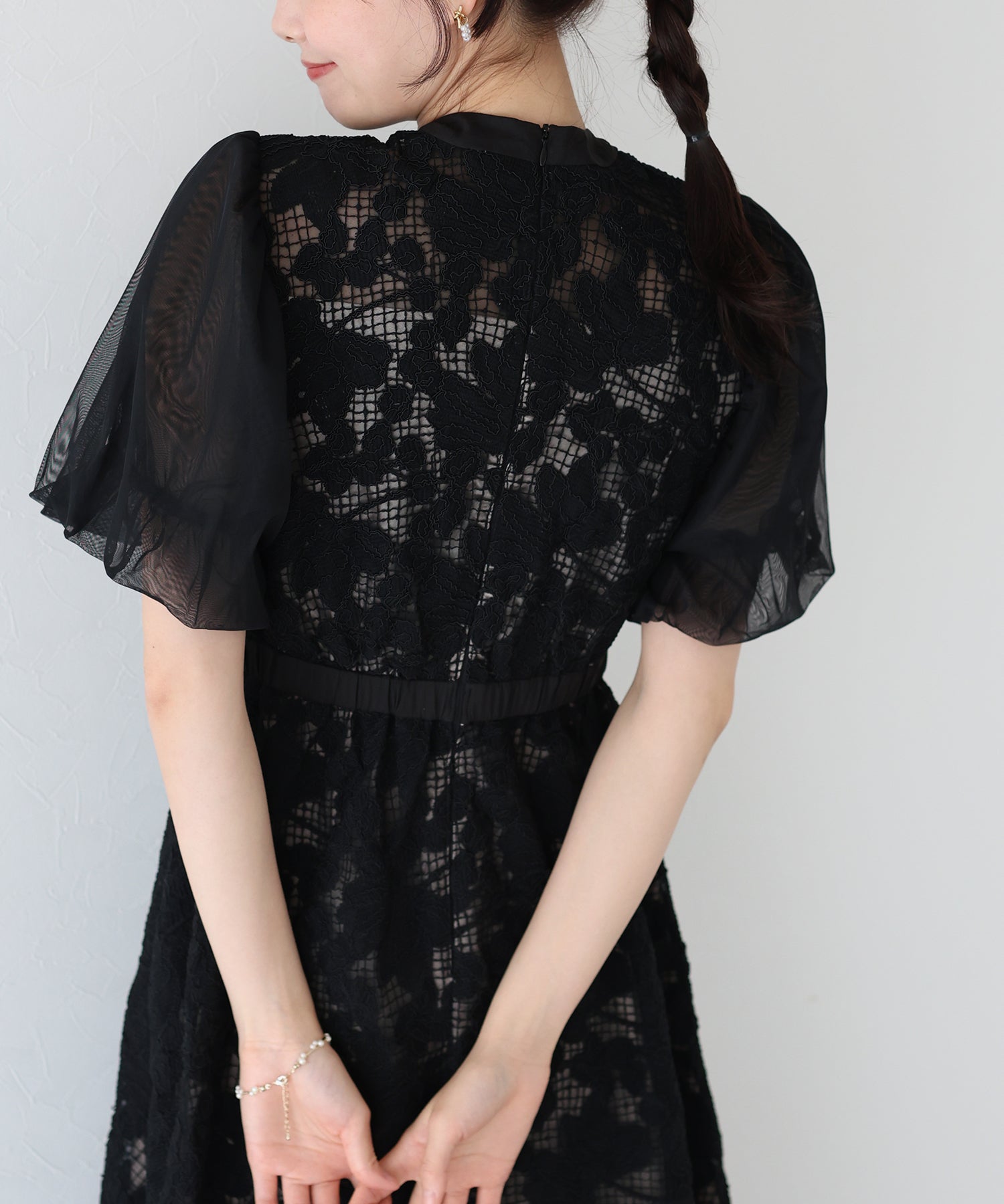 Blue East BLUEEAST Embroidered Lace Party Dress