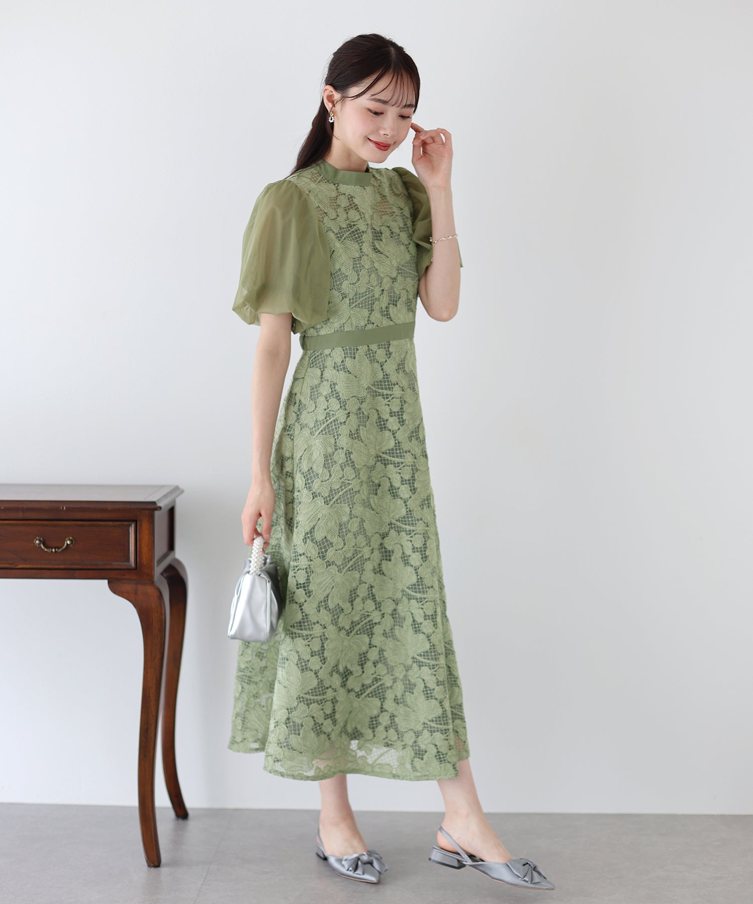 Blue East BLUEEAST Embroidered Lace Party Dress