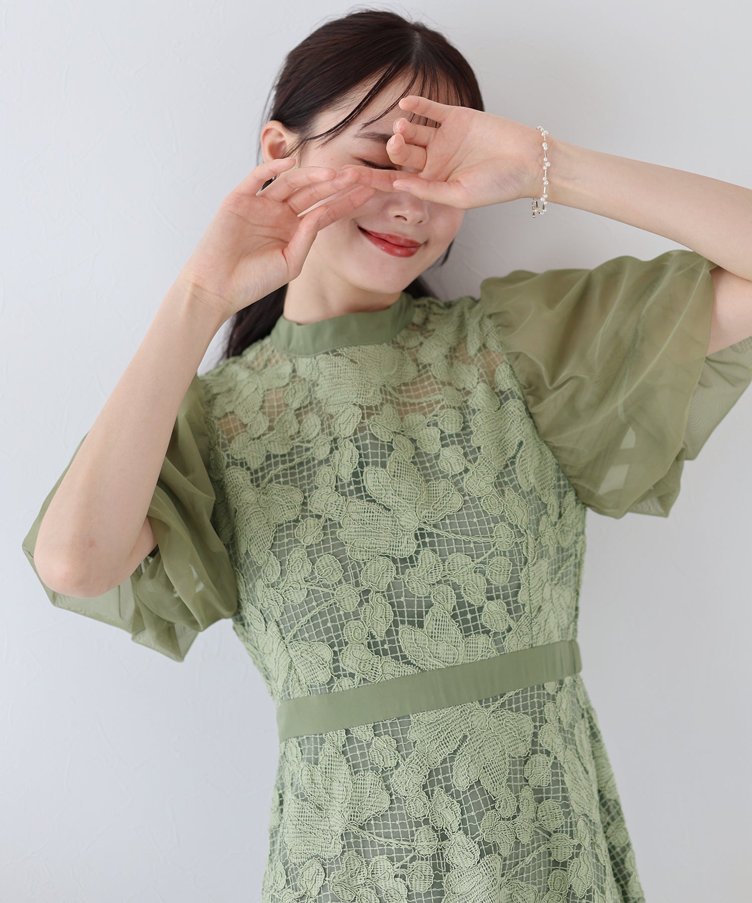 Blue East BLUEEAST Embroidered Lace Party Dress