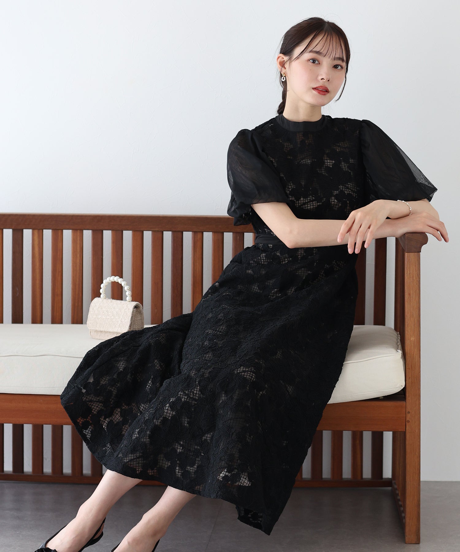 Blue East BLUEEAST Embroidered Lace Party Dress