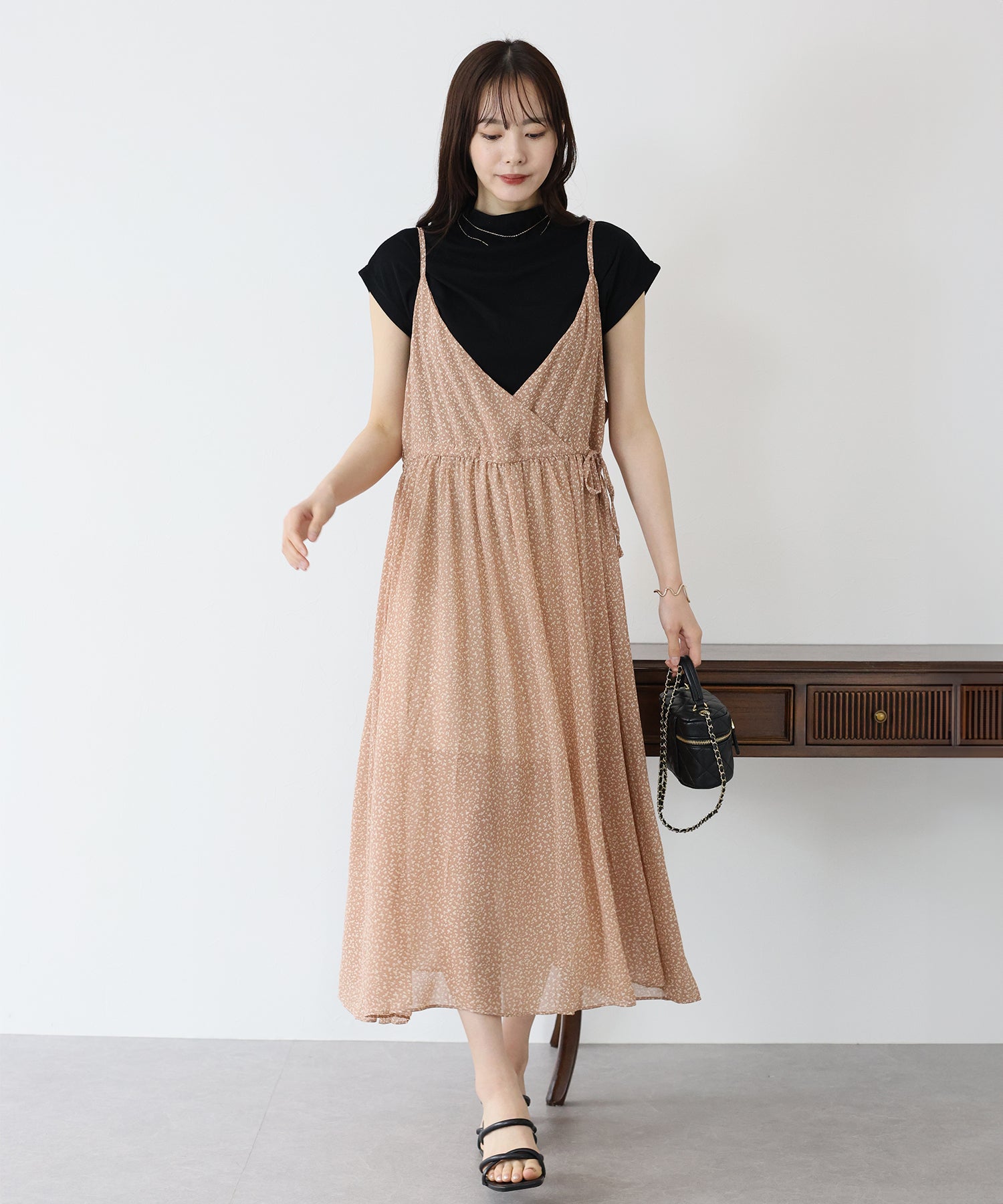 Blue East Print Camisole Dress