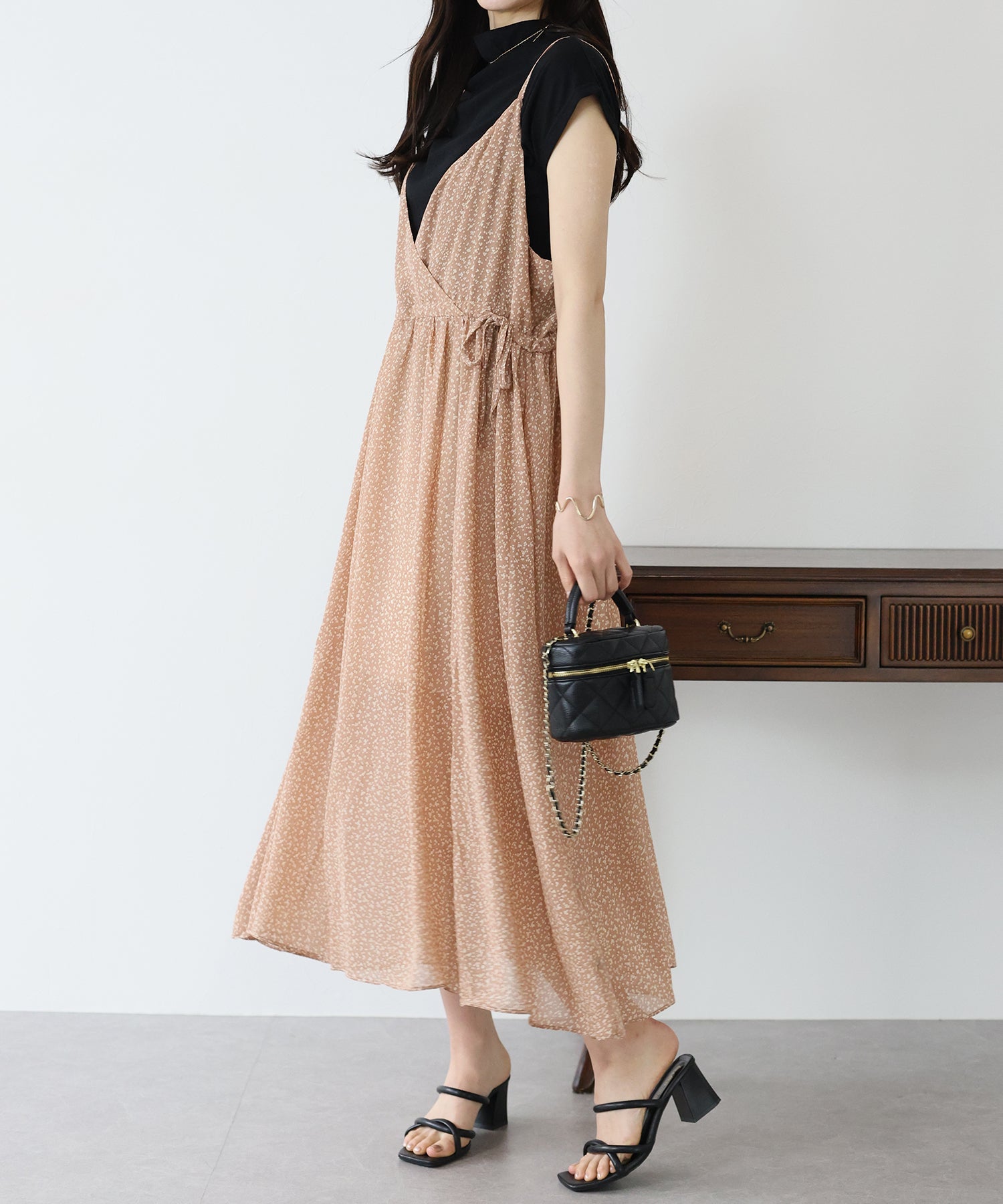 Blue East Print Camisole Dress