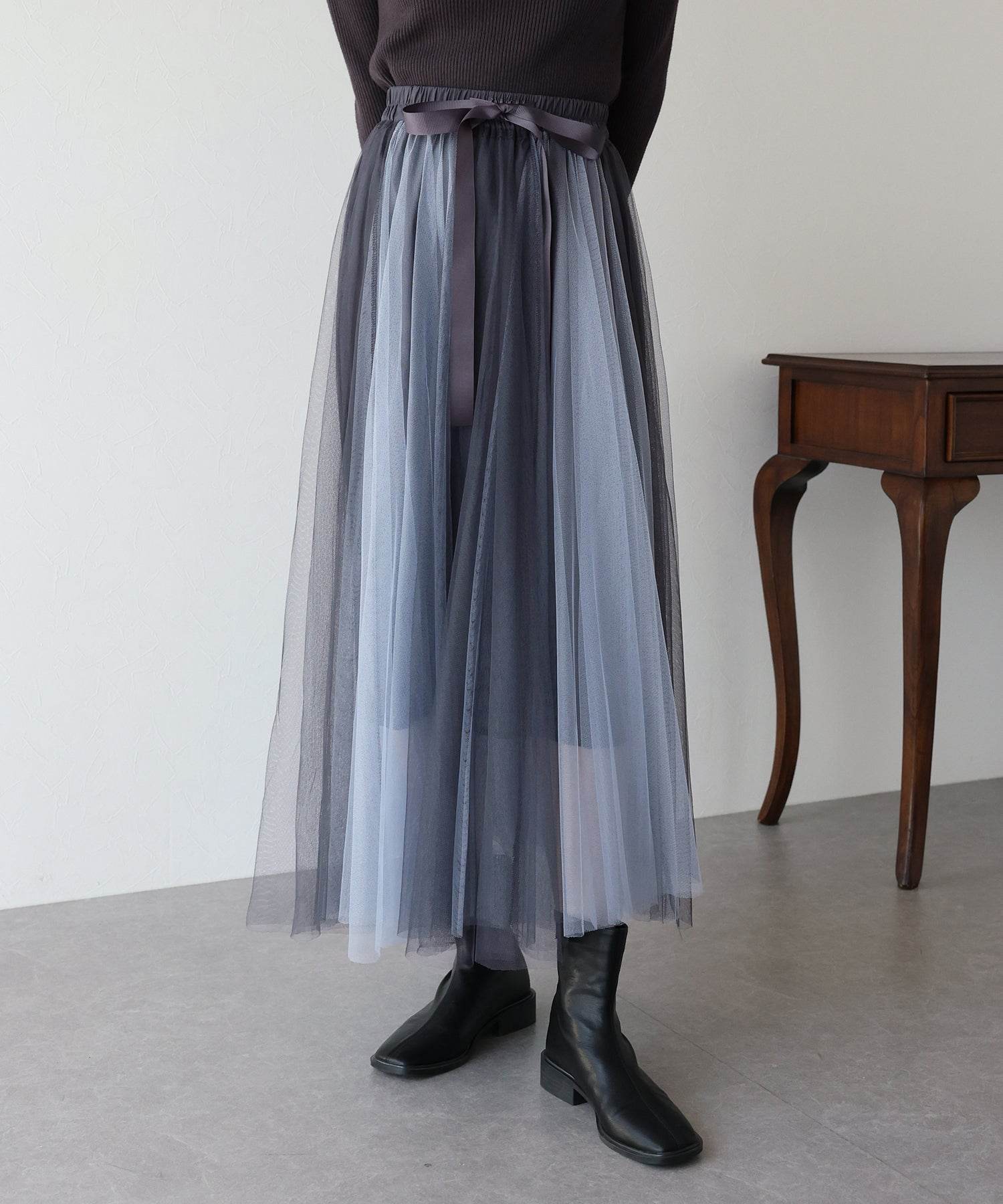 ⭐︎新品未使用⭐︎Bluelea ブルレアTulle tiered skirt 黒 3028005198598427_01_4814w.jpeg