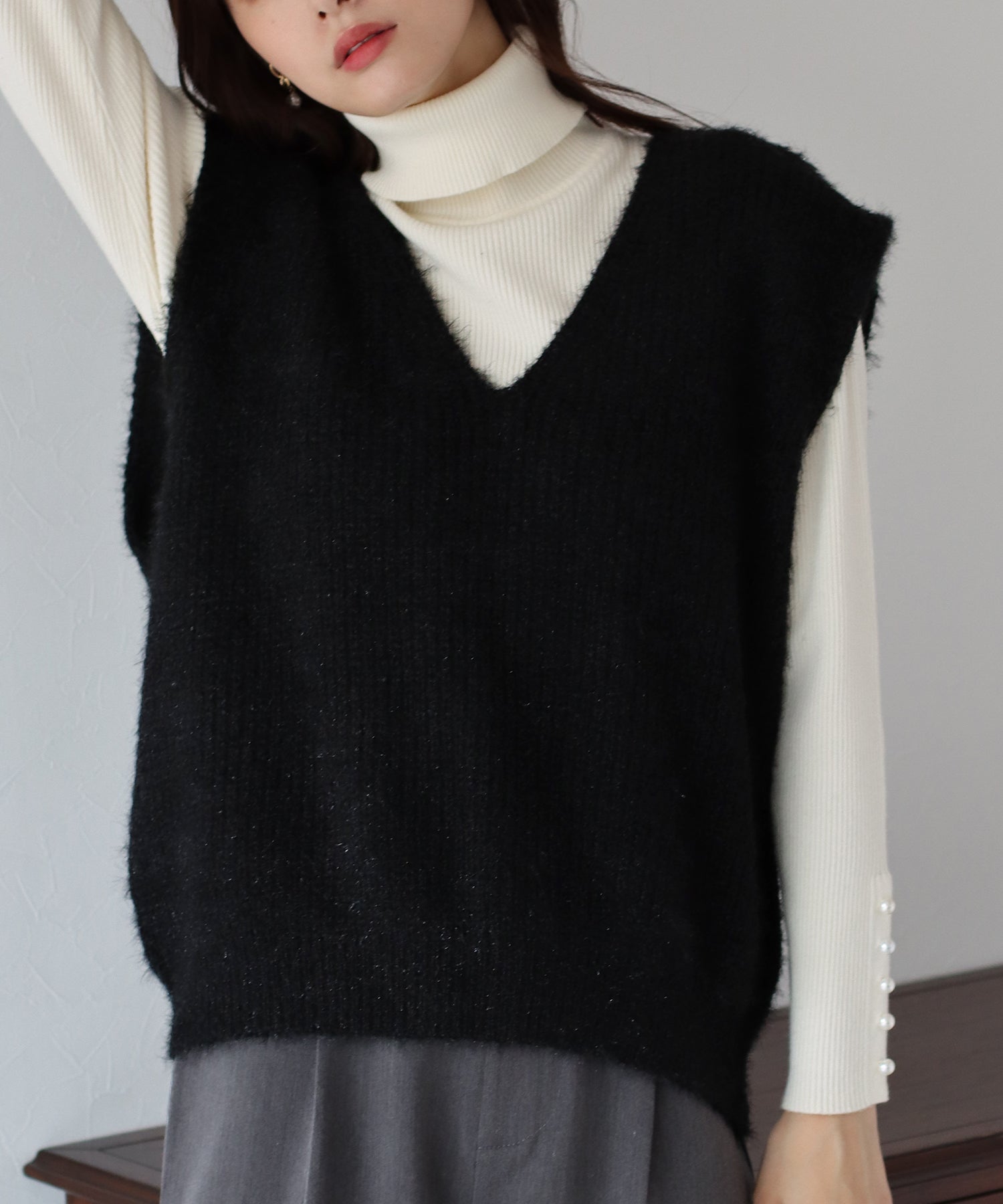 ブルーイースト BLUEEAST Vネックニットベスト