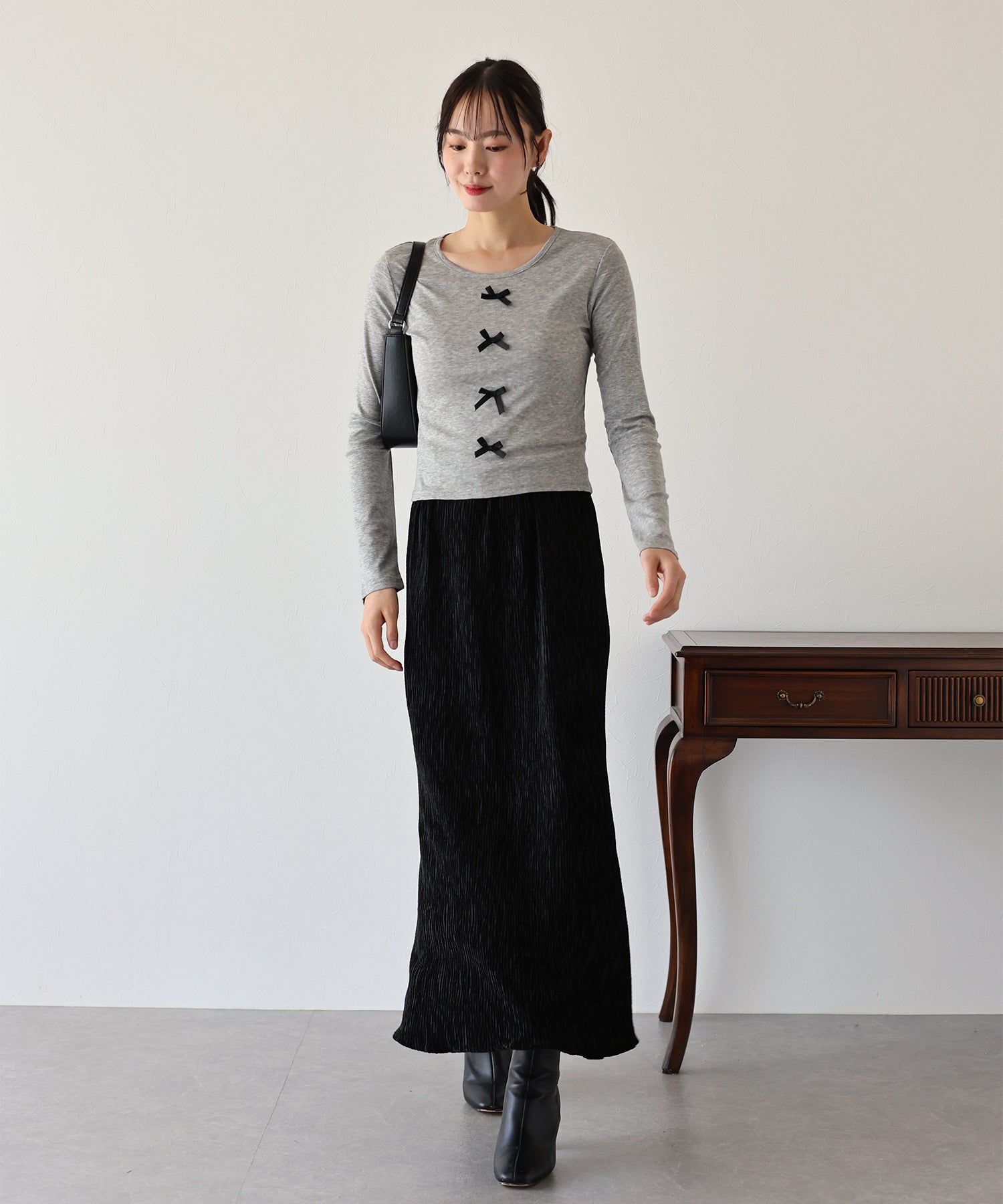 ブルーイースト BLUEEAST プリーツベロアマーメイドスカート （ブラウン） ブラウン