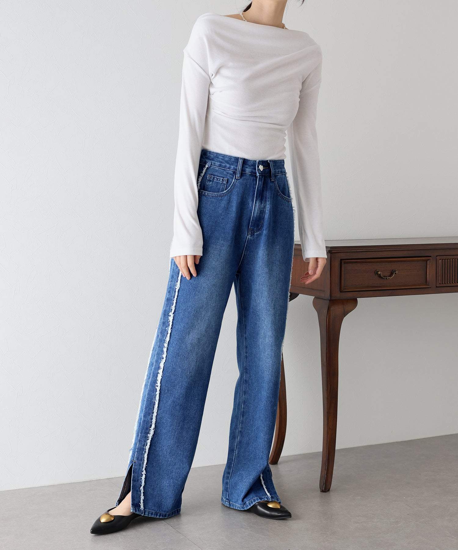 ブルーイースト BLUEEAST サイドフリンジデニム