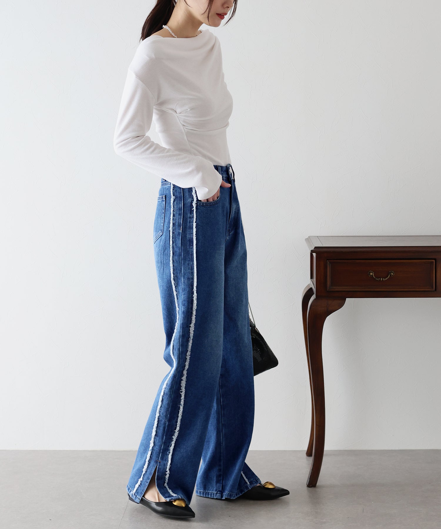 ブルーイースト BLUEEAST サイドフリンジデニム