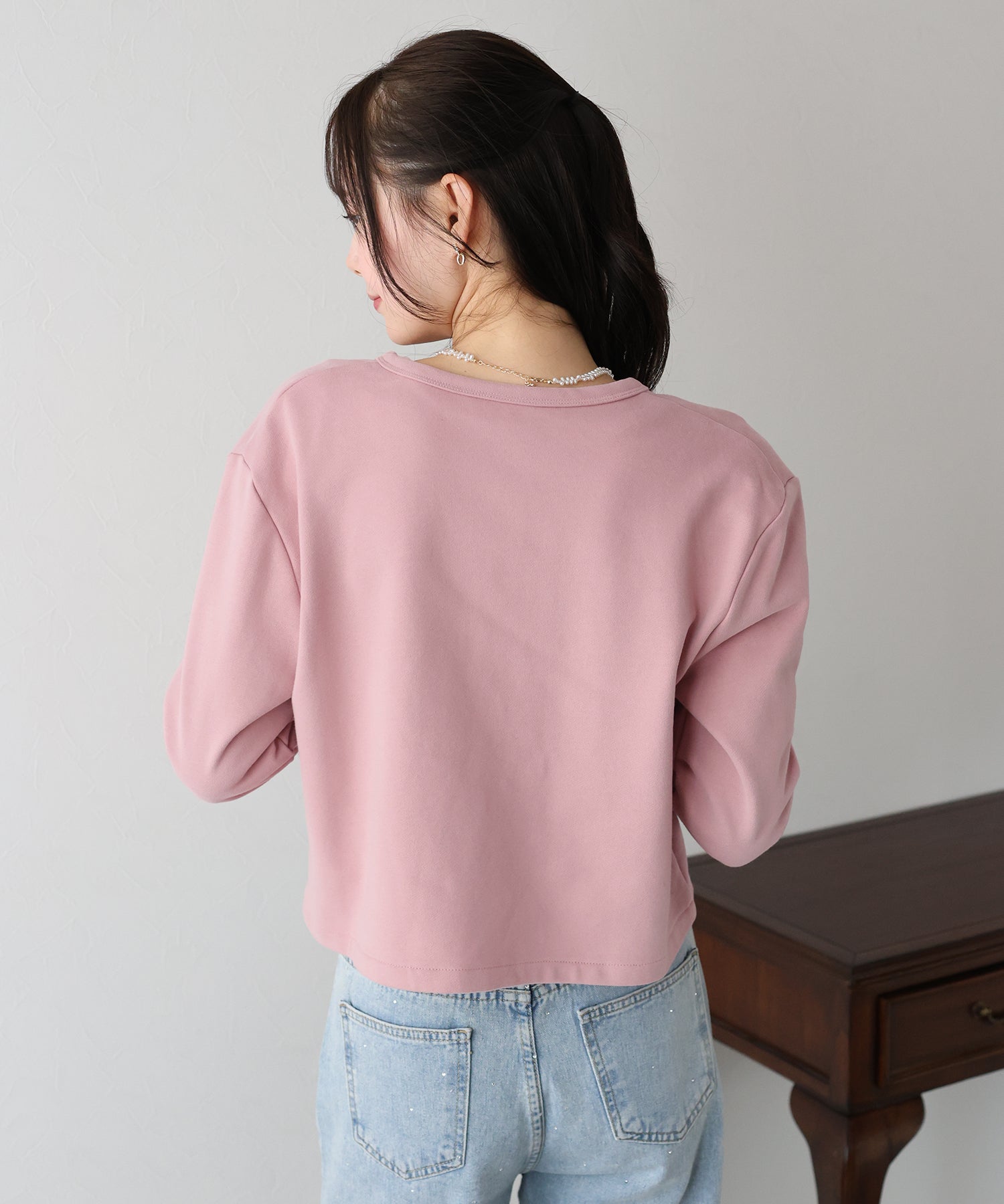 BLUEEAST Heart Button Sweat Cardigan