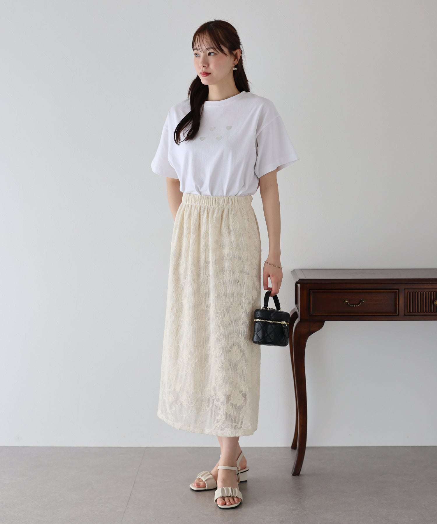 Blue East Crocheted Tight Skirt