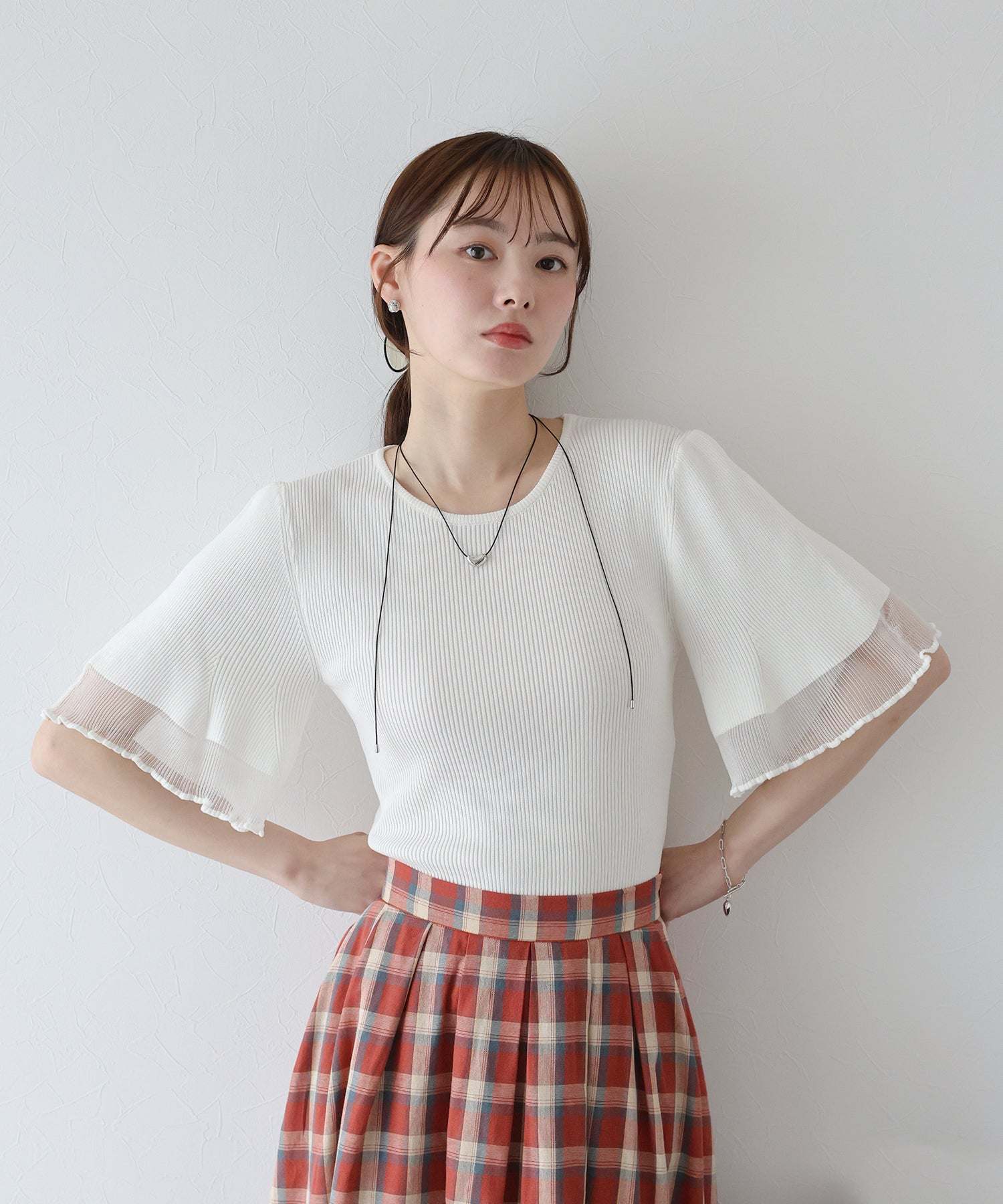 ブルーイースト BLUEEAST シアー切替リブニット （ブルー） ブルー