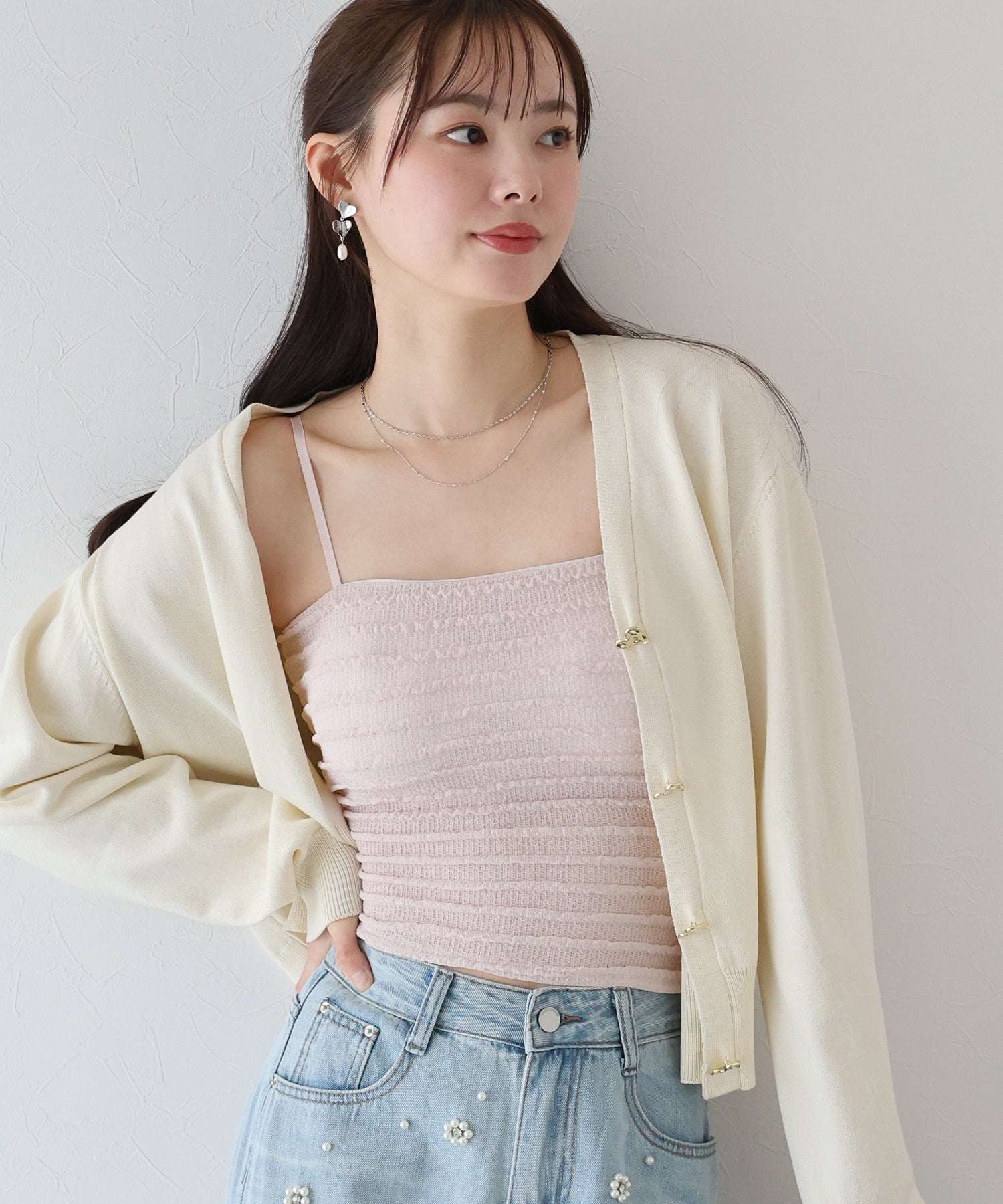 ブルーイースト BLUEEAST カップ付きシャーリングキャミソール （ブルー） ブルー