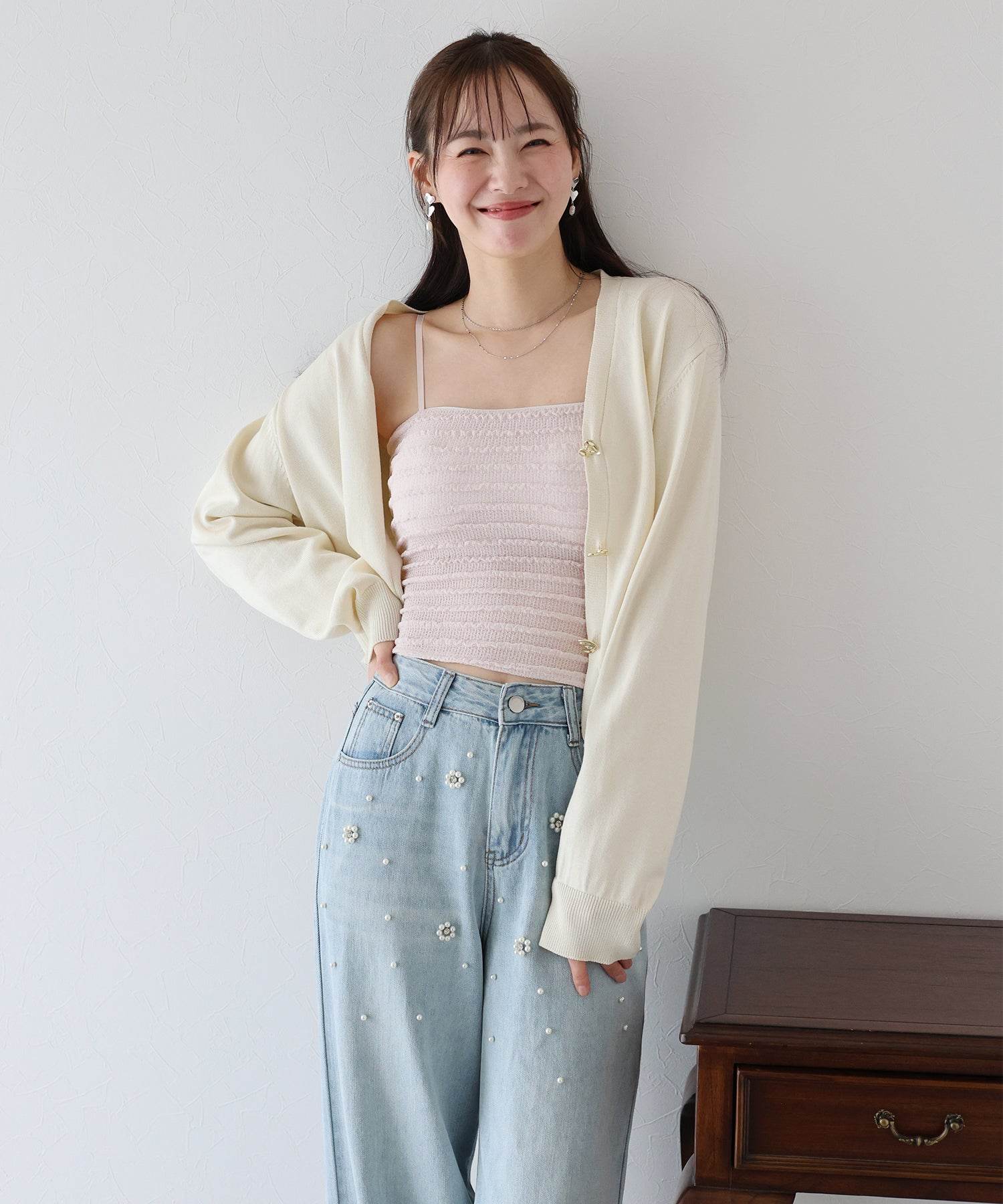 ブルーイースト BLUEEAST カップ付きシャーリングキャミソール （ブルー） ブルー