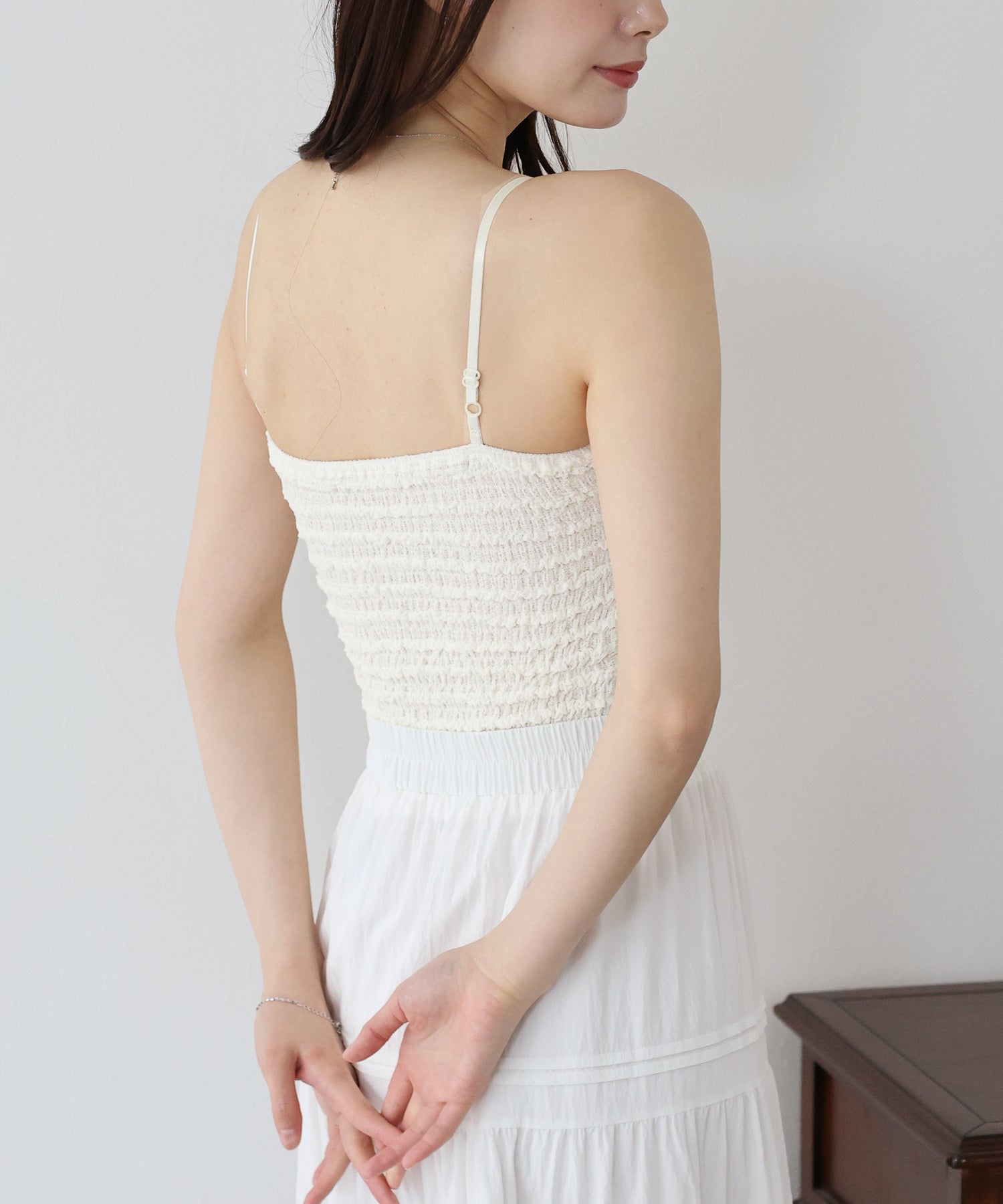 ブルーイースト BLUEEAST カップ付きシャーリングキャミソール （ブルー） ブルー