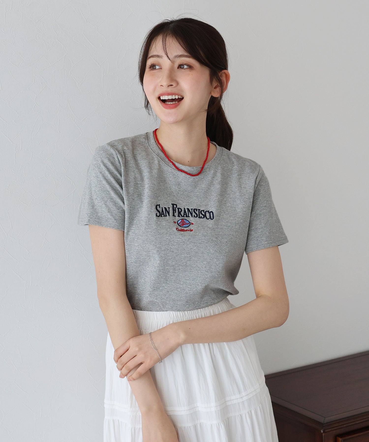 ブルーイースト BLUEEAST San Fransisco刺繍Tシャツ （グレー） グレー