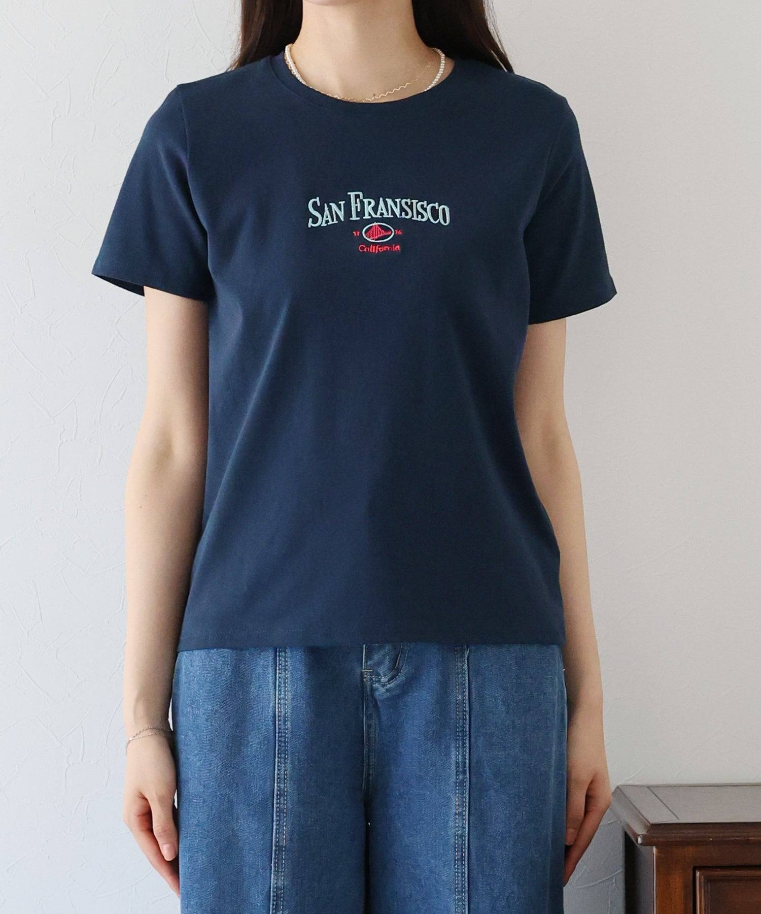 ブルーイースト BLUEEAST San Fransisco刺繍Tシャツ （グレー） グレー