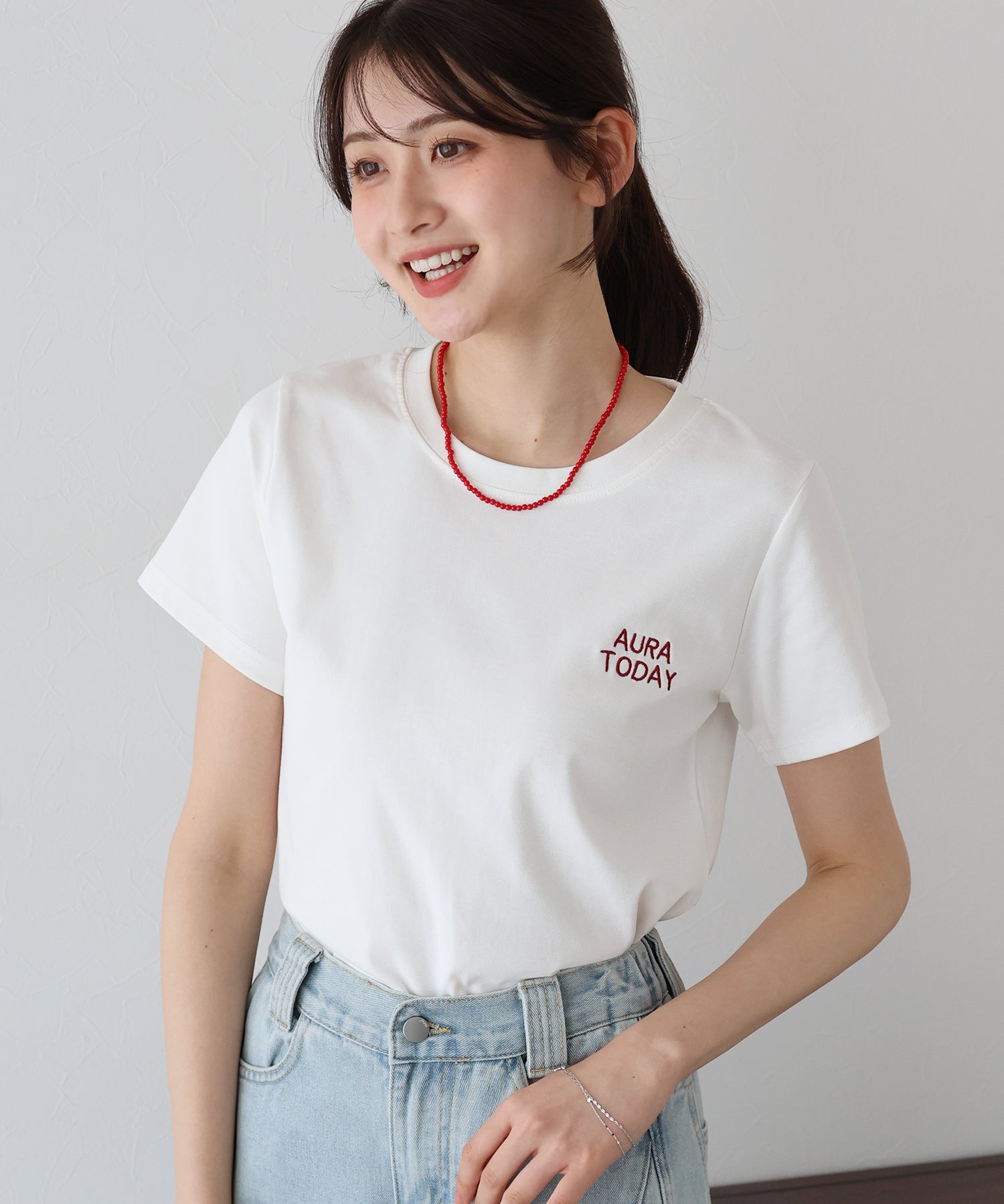 ブルーイースト BLUEEAST ワンポイントロゴ刺繍Tシャツ （ホワイト） ホワイト