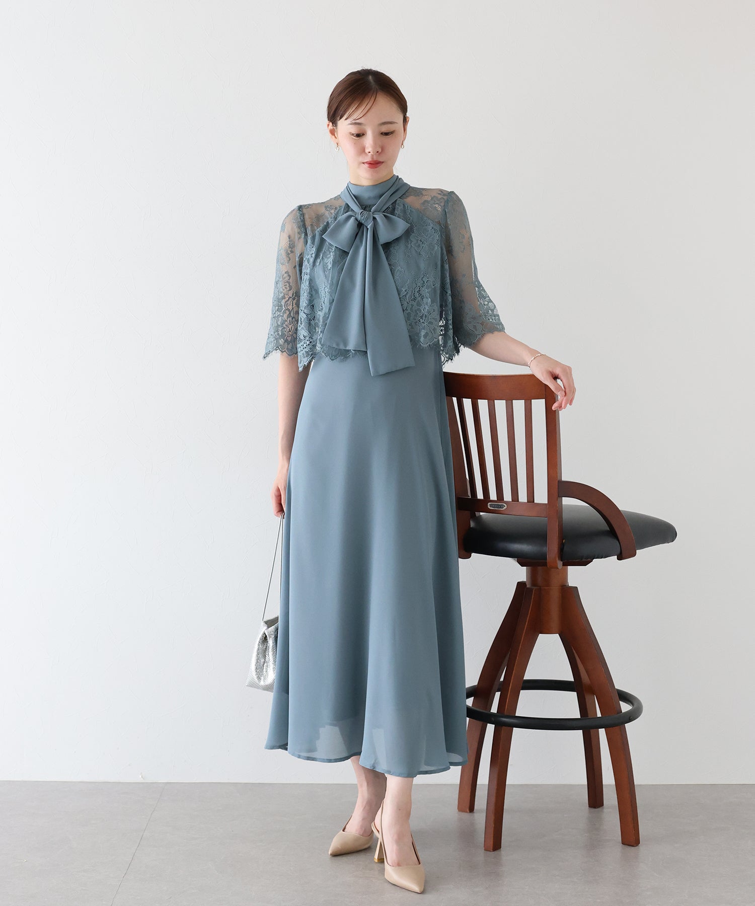 ブルーイースト BLUEEAST ケープドッキングドレス （ブルーグレー） ブルーグレー