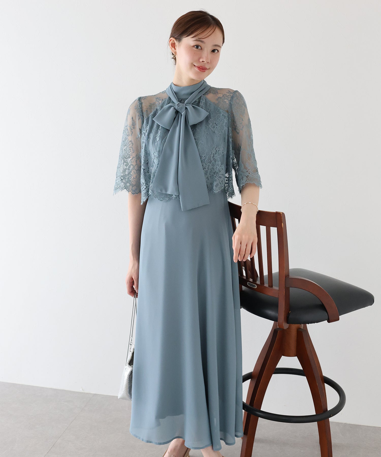 ブルーイースト BLUEEAST ケープドッキングドレス （ブルーグレー） ブルーグレー