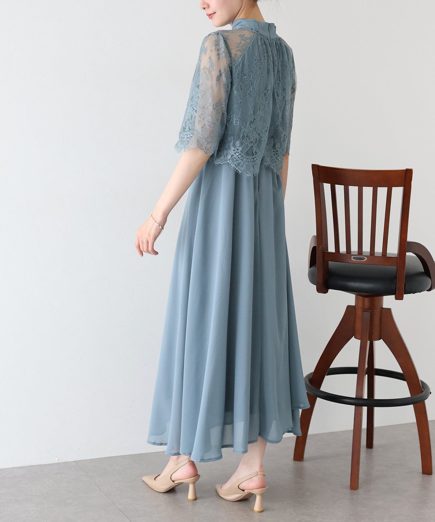 ブルーイースト BLUEEAST ケープドッキングドレス （ブルーグレー） ブルーグレー