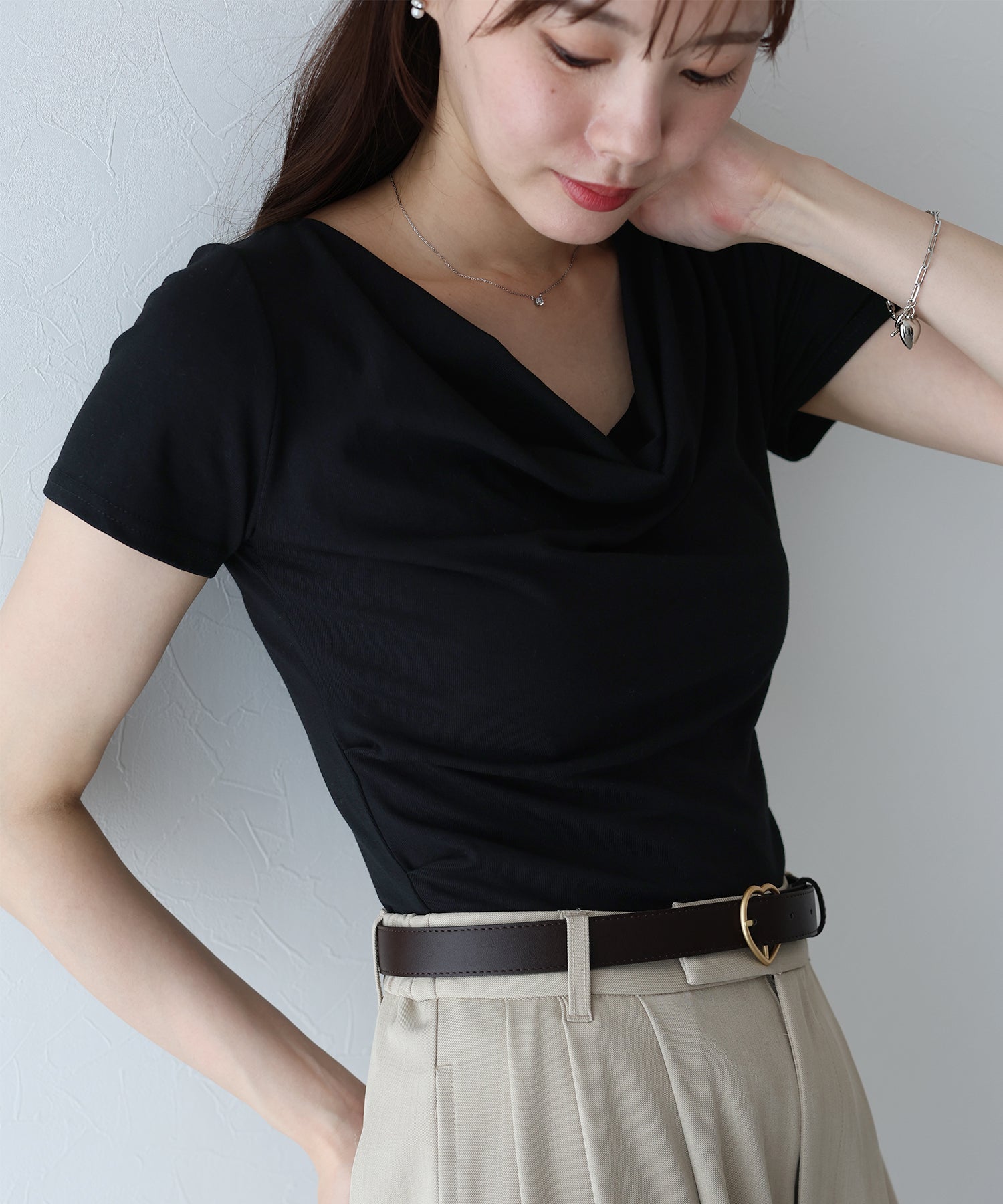 ブルーイースト BLUEEAST 半袖ドレープTシャツ （ブルー） ブルー