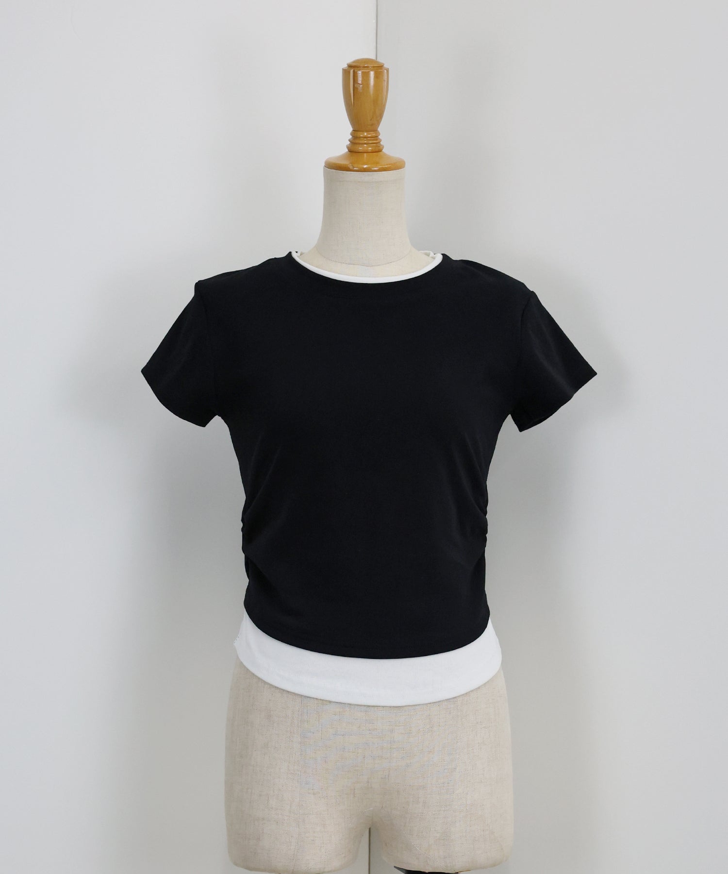ブルーイースト BLUEEAST サイドシャーリングレイヤードTシャツ （グレー） グレー
