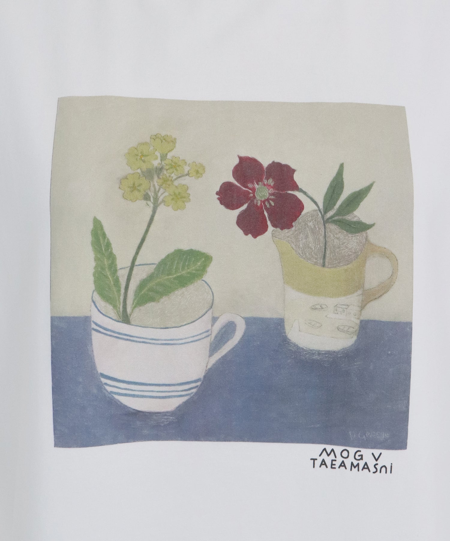 ブルーイースト BLUEEAST フラワーPhotoTシャツ （チャコールグレー） チャコールグレー