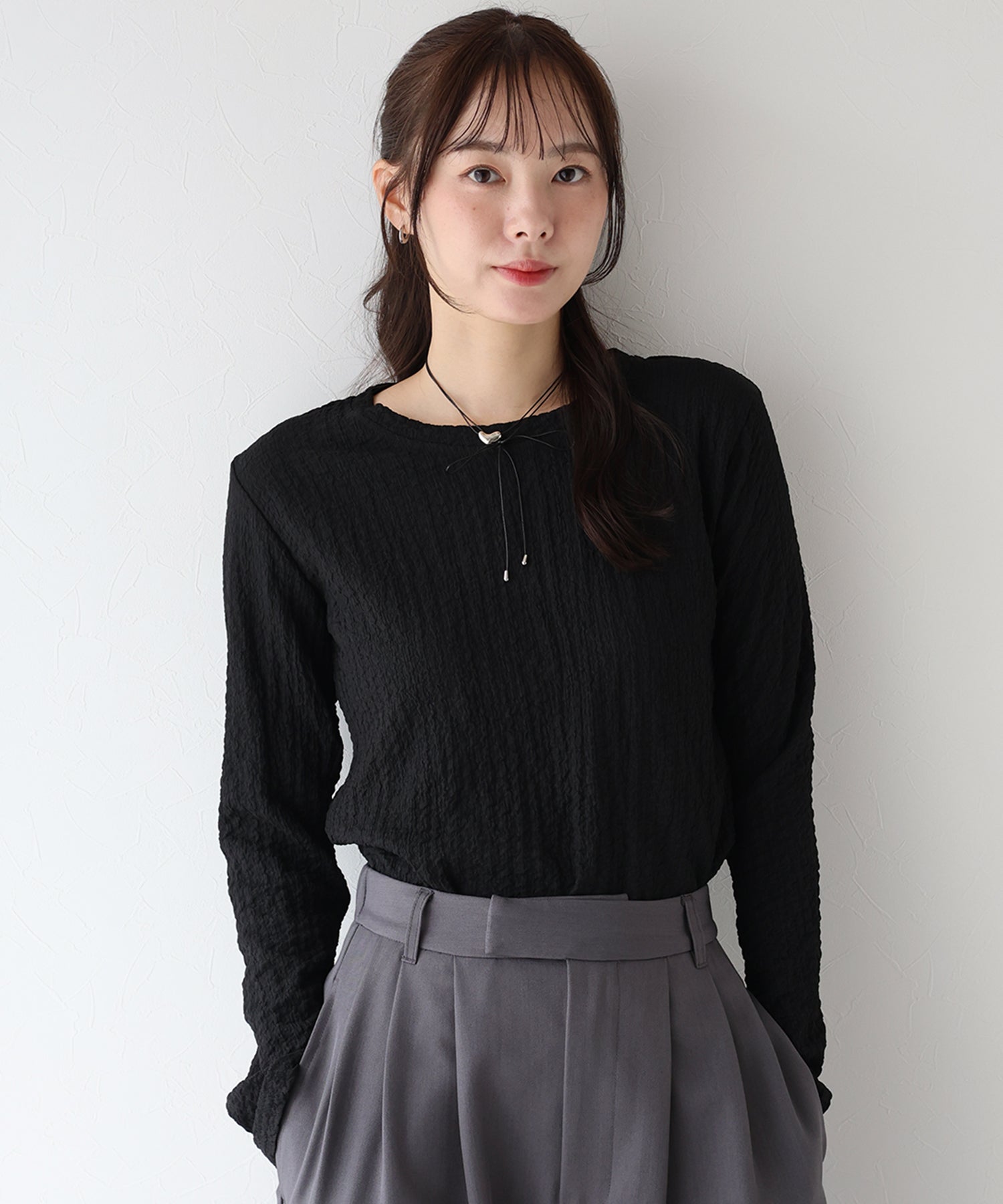 ブルーイースト BLUEEAST ぽこぽこジャガードロンT （アイボリー） アイボリー