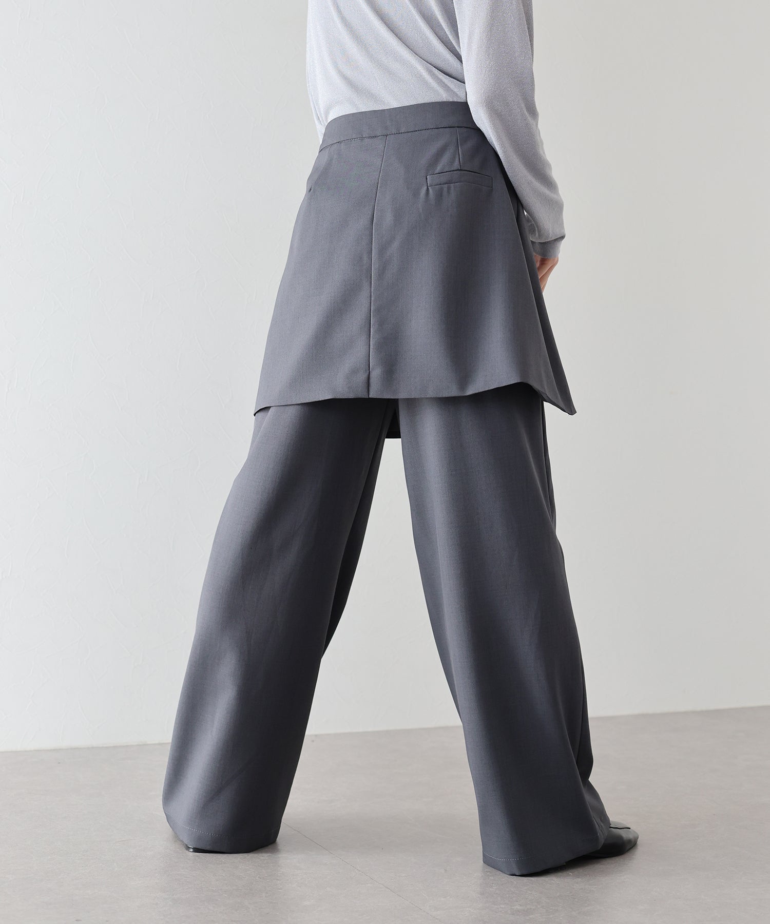 J by blue layered wrap skirt pants