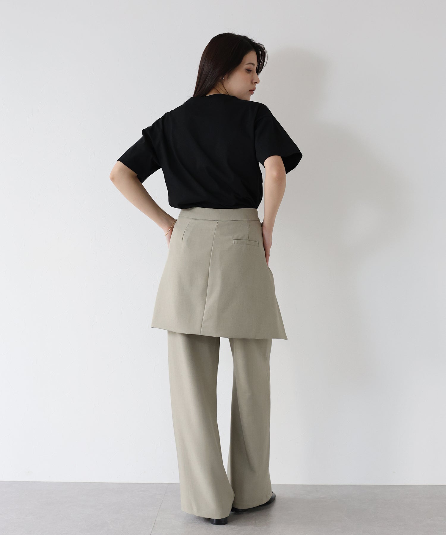 J by blue layered wrap skirt pants